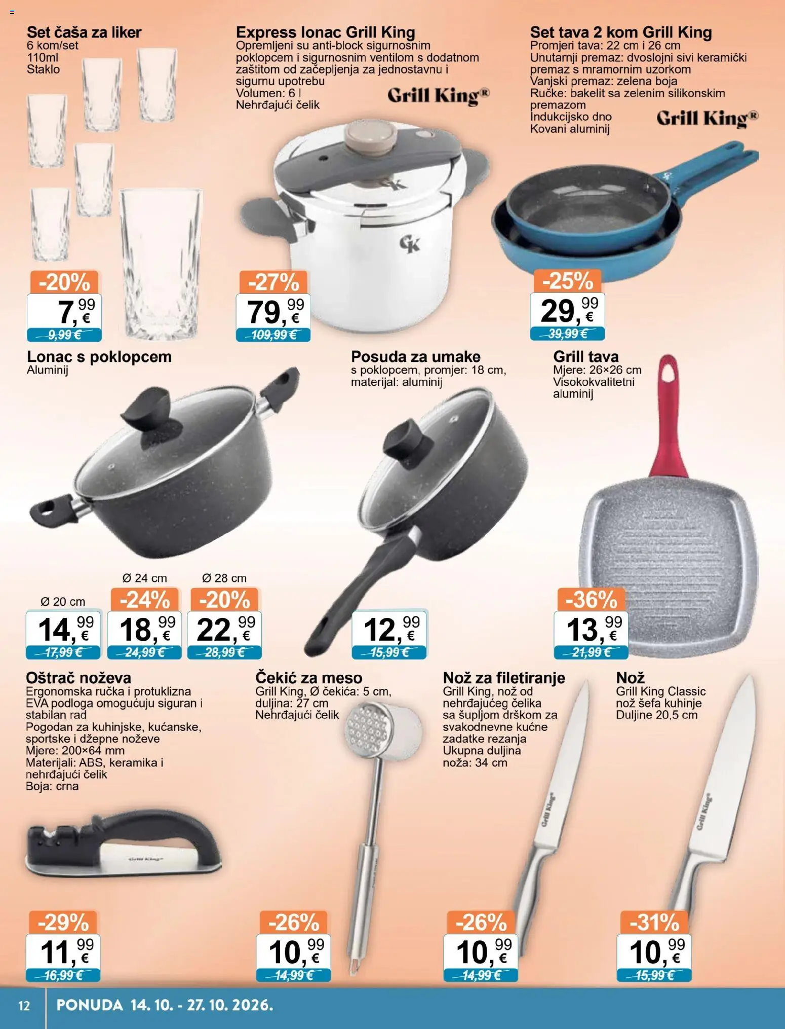 KTC katalog | vrijedi od 14.10.2026 | Stranica: 12 | Proizvodi: Meso, Podloga, Liker, Lonac