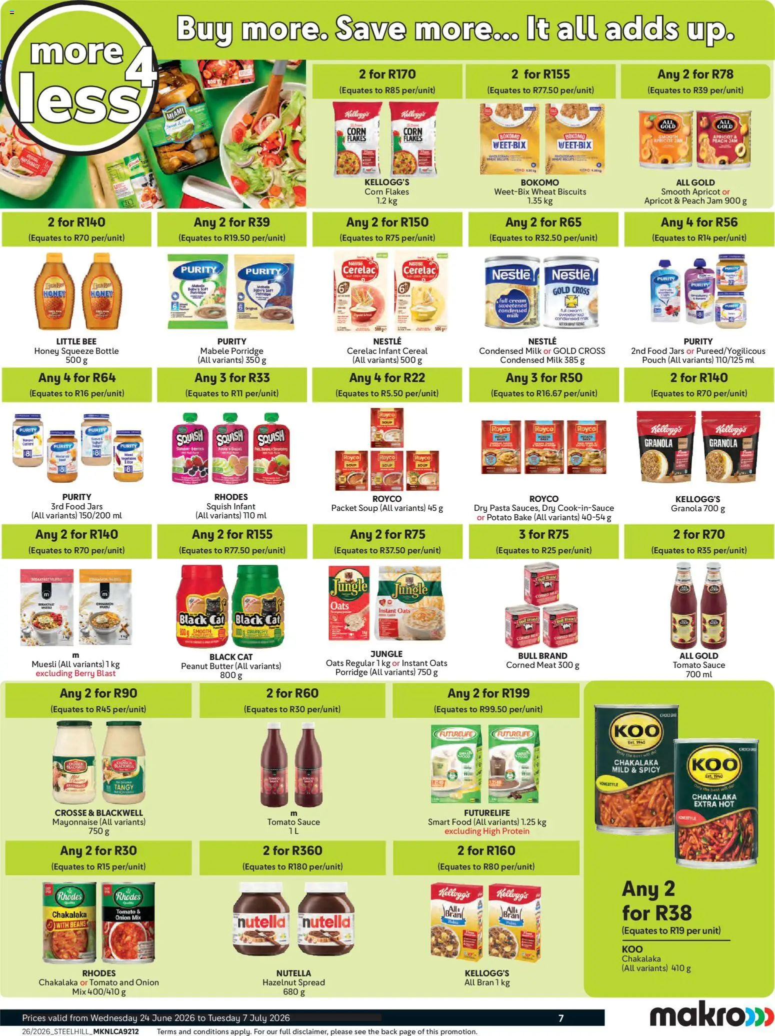 New Makro catalogue – valid from 24/06/2026 | Page: 7 | Products: Detergente líquido, Milk, Oats, Peach