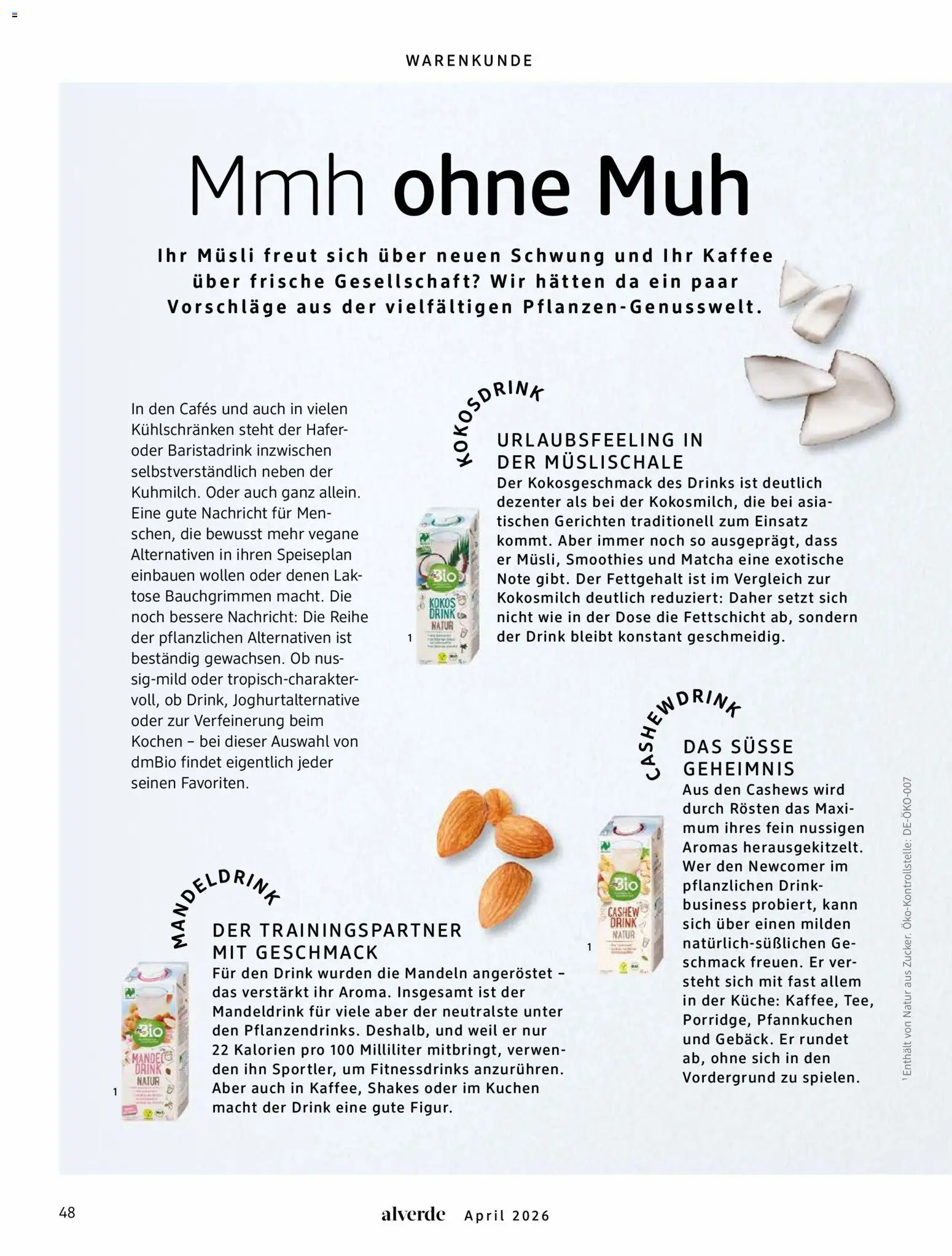 dm drogerie Prospekt 	 – gültig ab 01.04.2026 | Seite: 48 | Produkte: Kaffee, Küche, Mandeln, Kuchen