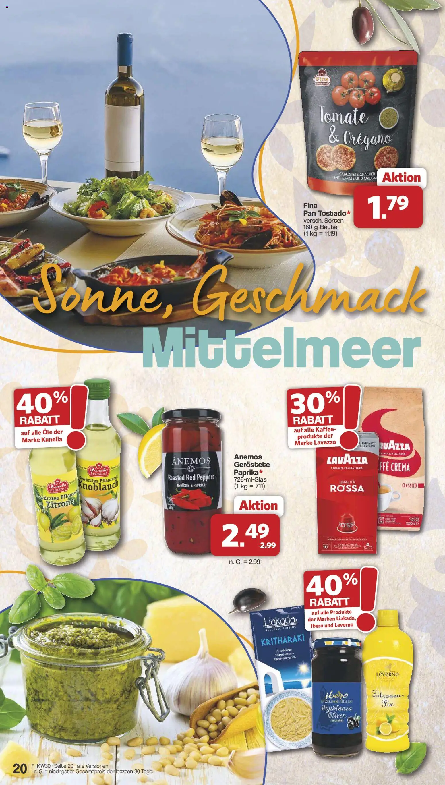 Famila Nordwest Prospekt – gültig ab 20.07.2026 | Seite: 20 | Produkte: Kaffee, Paprika, Knoblauch, Zitronen