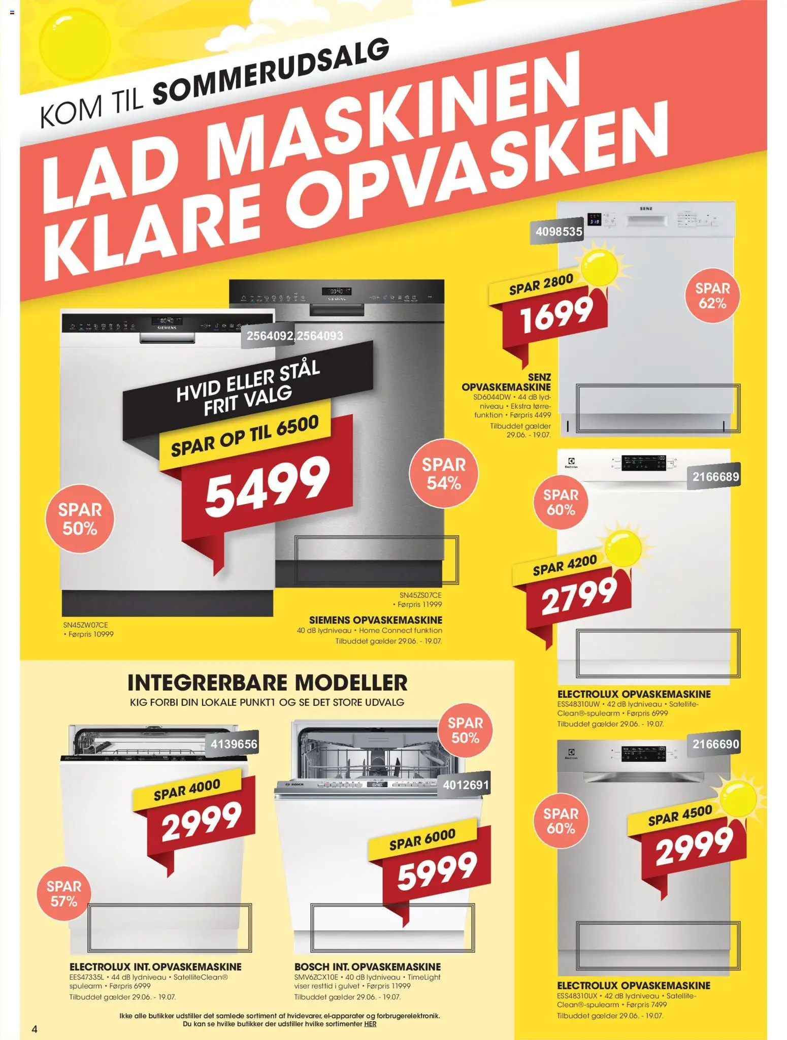 Punkt1 tilbudsavis – gyldig fra 29/06/2026 | Side: 4 | Produkter: Lyd, Opvaskemaskine