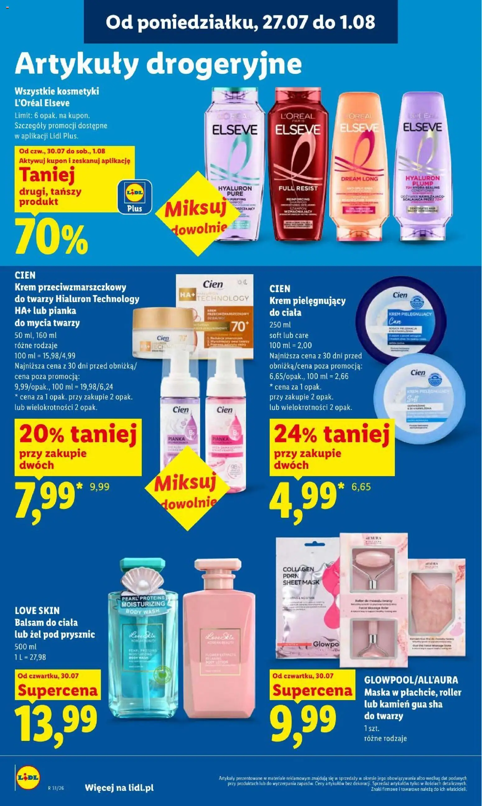 Lidl gazetka od 30.07.2026 | Strona: 90 | Produkty: Odżywka, Odżywka do włosów, Żel pod prysznic, Krem