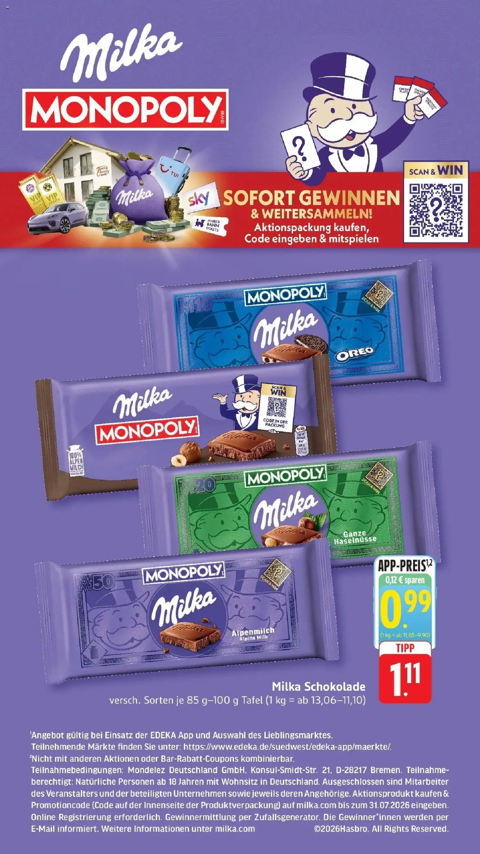 Edeka prospekt Bad Camberg	 – gültig ab 04.05.2026 | Seite: 58 | Produkte: Milch, Schokolade, Milka schokolade, Milka
