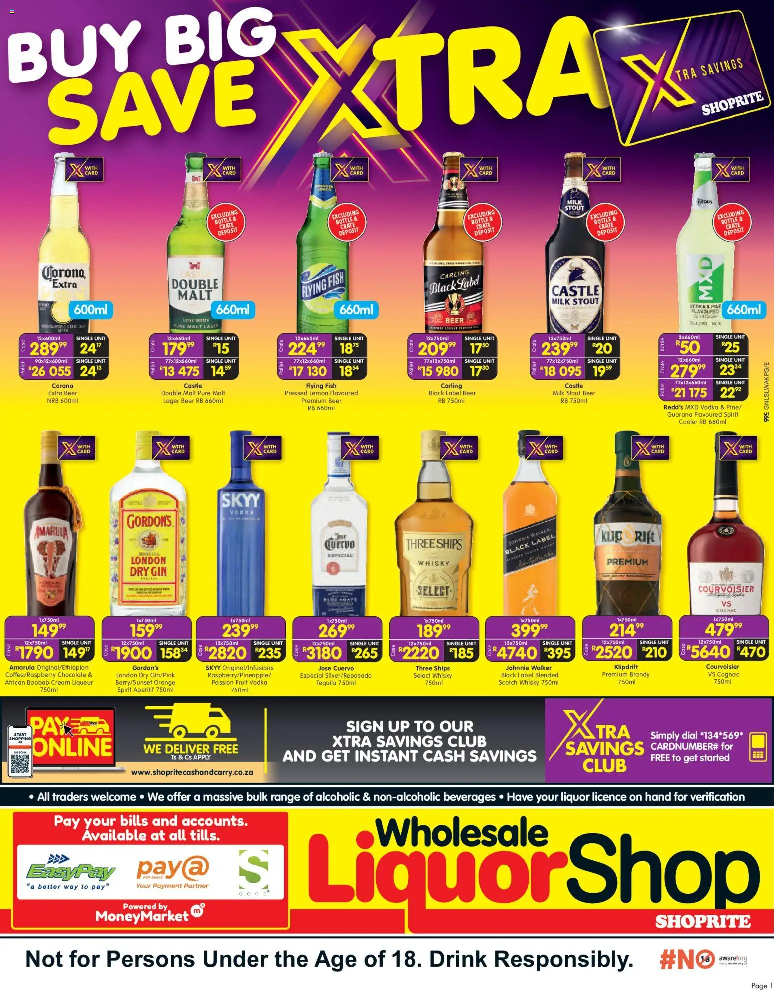 New Shoprite catalogue – valid from 20/07/2026 | Page: 1 | Products: Crate, Gin, Cream, Ensalada de quino
