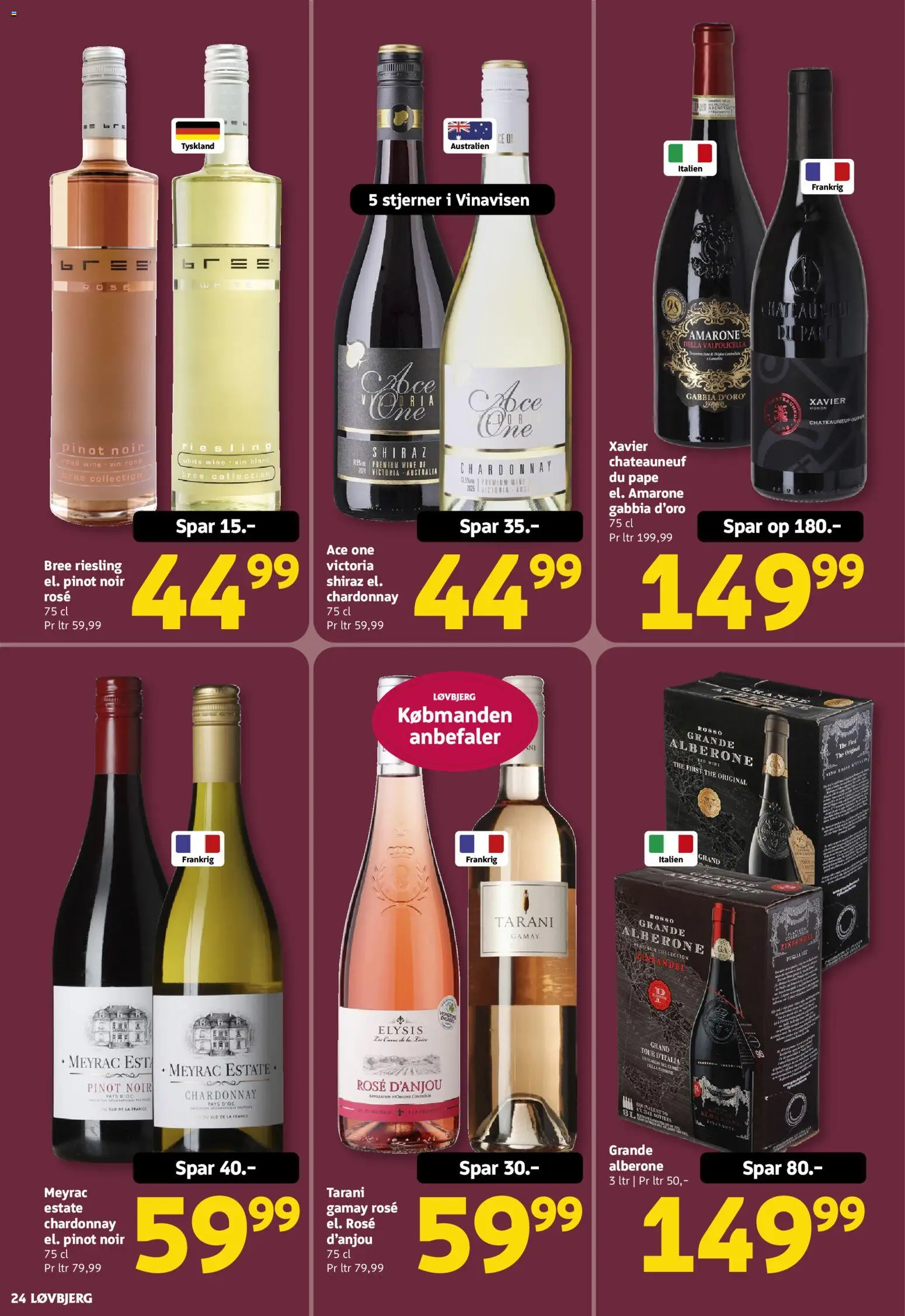 Løvbjerg tilbudsavis – gyldig fra 14/08/2026 | Side: 24 | Produkter: Vin, Øl