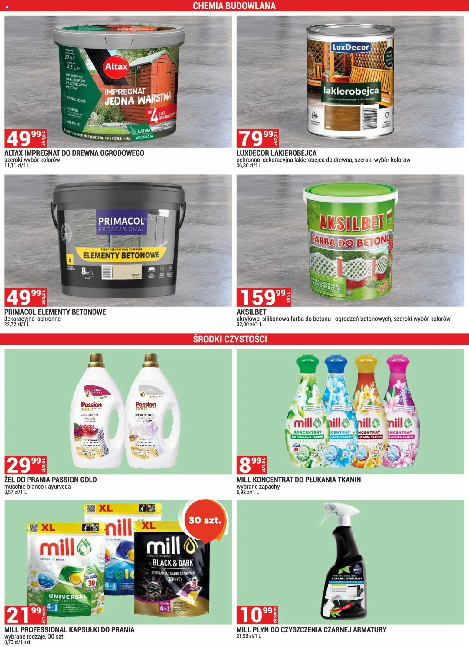 Merkury Market gazetka od 01.10.2026 | Strona: 30 | Produkty: Kapsułki, Impregnat do drewna, Kapsułki do prania, Żel do prania