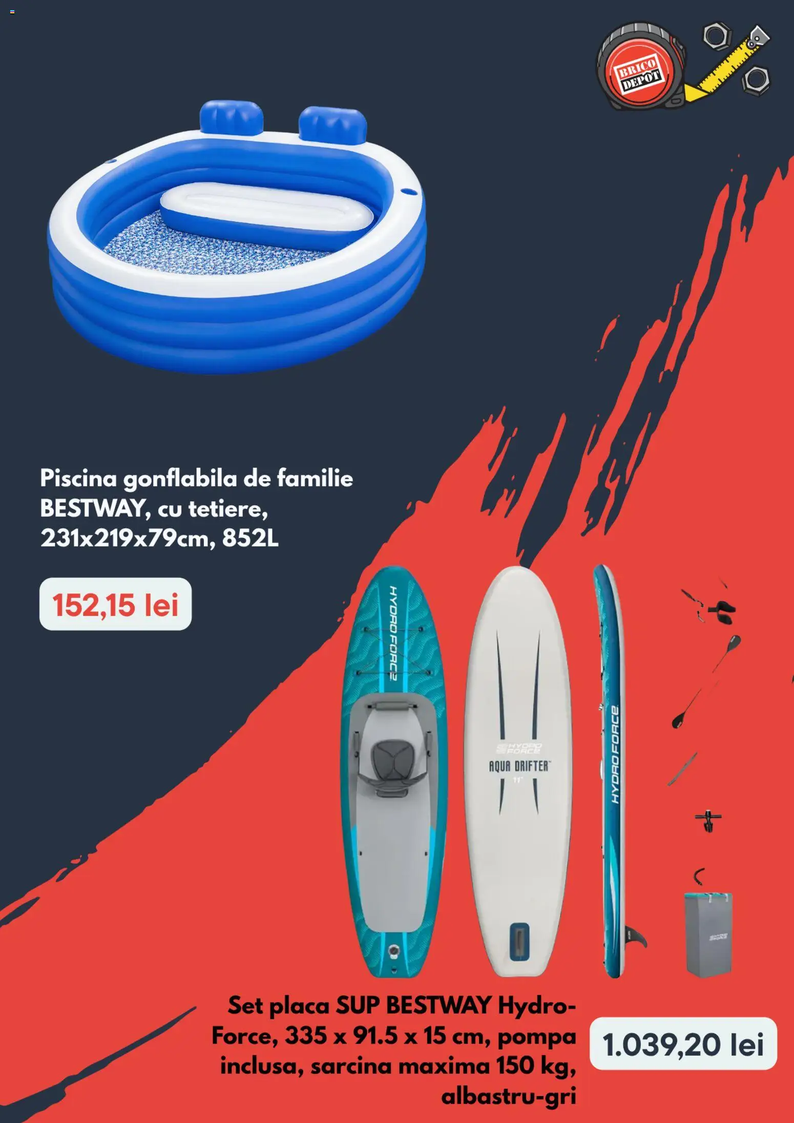 Noul catalog Brico Depot – valabil de la 04.06.2026 | Pagină: 4 | Produse: Piscină, Köpek Uzaklaştırıcılar