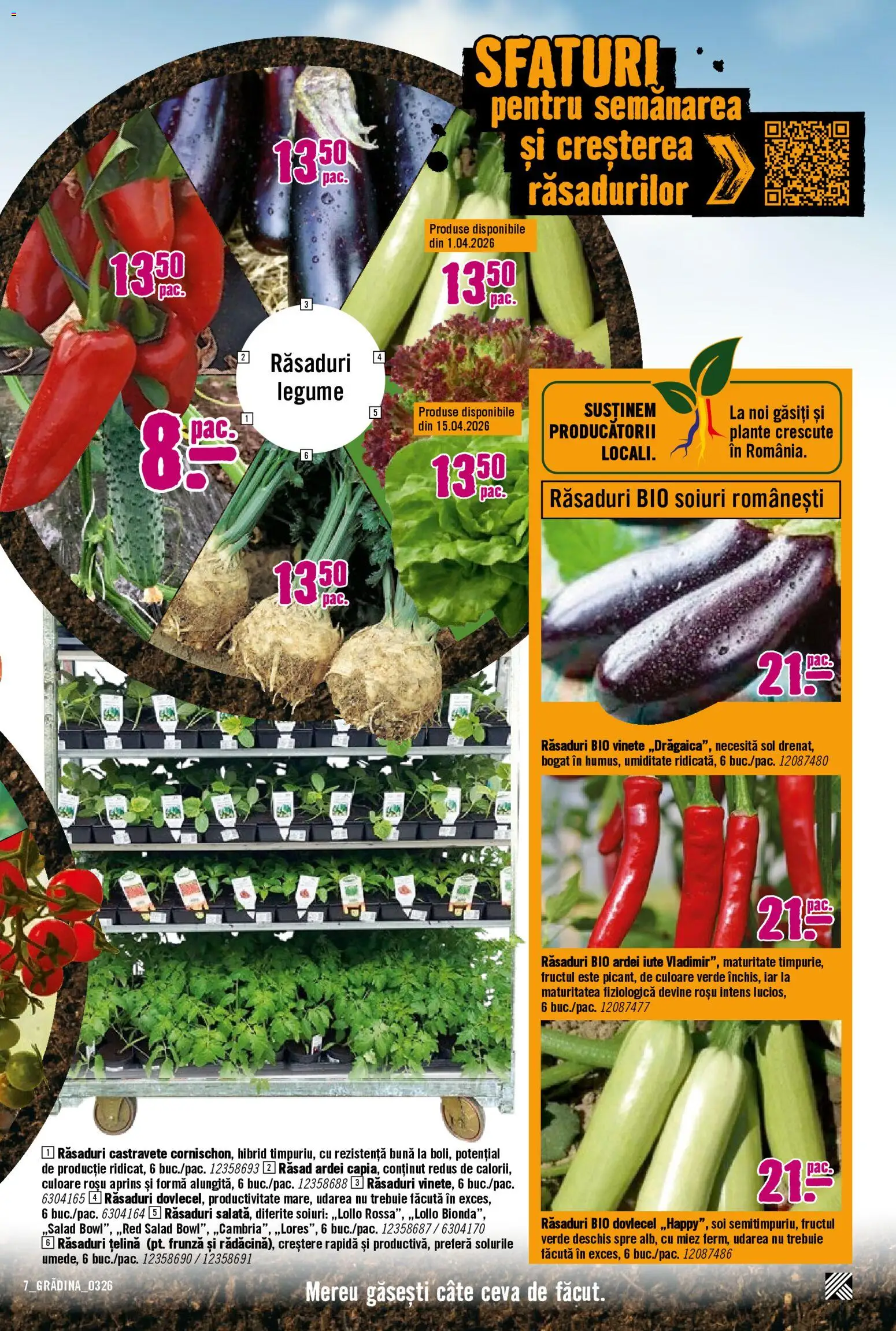 Noul catalog Hornbach – valabil de la 23.03.2026 | Pagină: 7 | Produse: Şerit ödül, Țelină, Ardei, Ardei iute