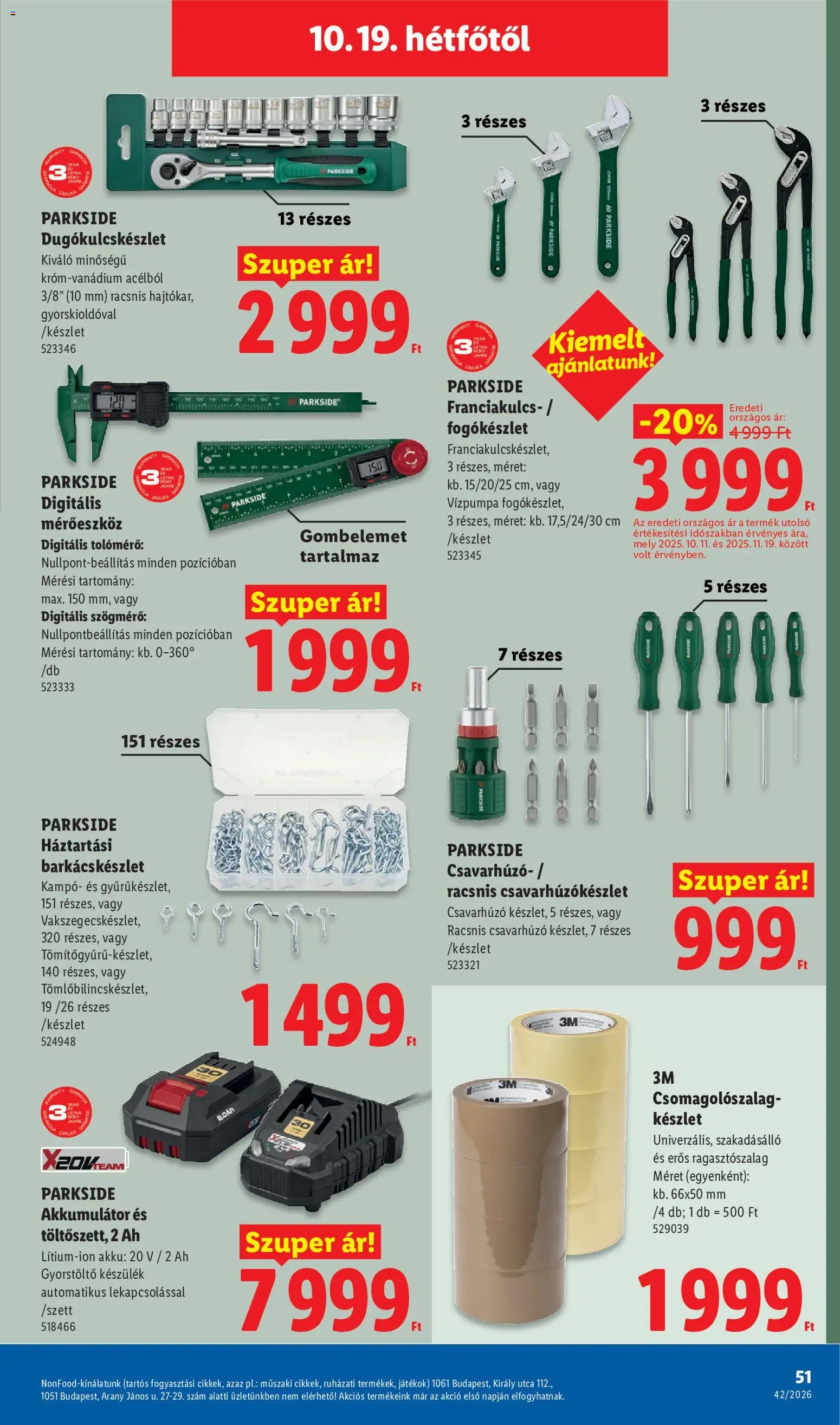 Lidl akciós ujság - amely érvényes a következő dátumtól: 2026.10.15. | Oldal: 51