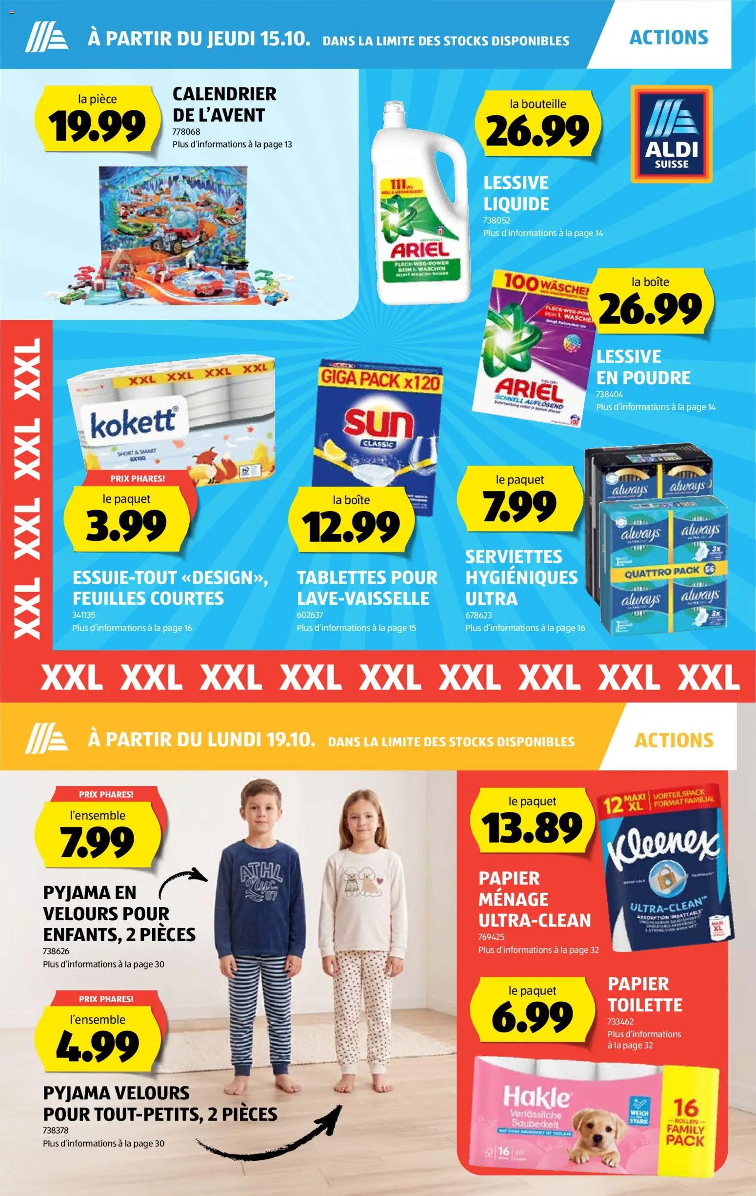 Aldi aktionen FR – gültig ab 15.10.2026 | Seite: 36 | Produkte: Toilette, Pyjama