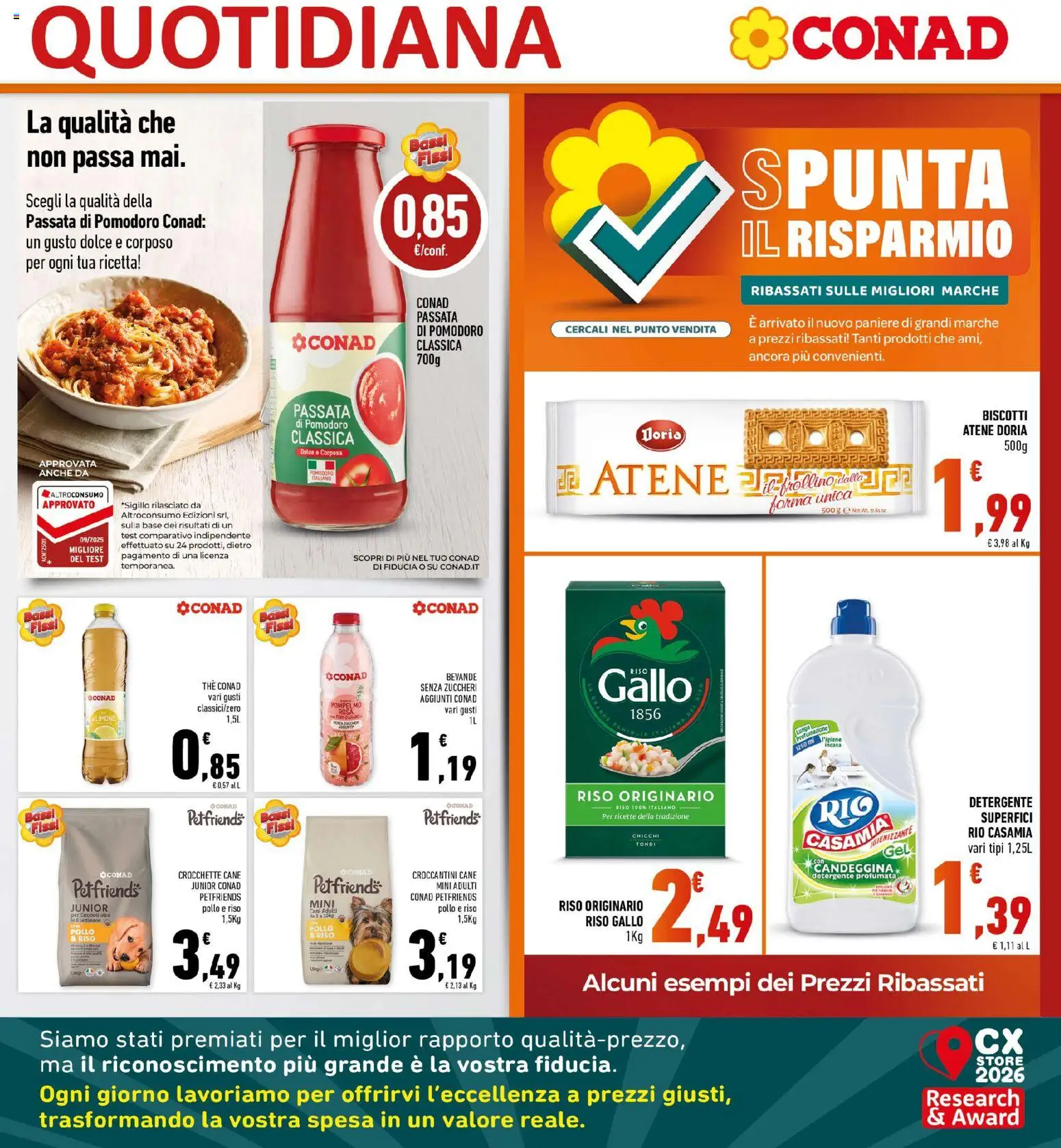 Volantino Conad del 06.05.2026 | Pagina: 23 | Prodotti: Riso, Detergente, Pomodoro, Crocchette cane