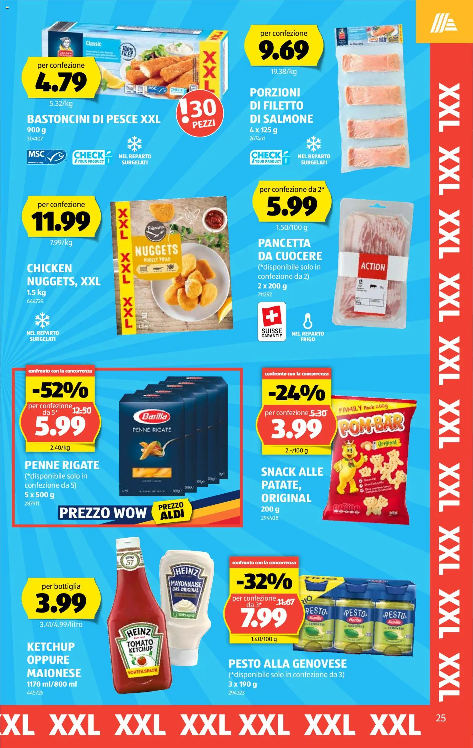 Aldi aktionen IT – gültig ab 20.08.2026 | Seite: 25 | Produkte: Barilla, Snacks, Ketchup, Mayonnaise