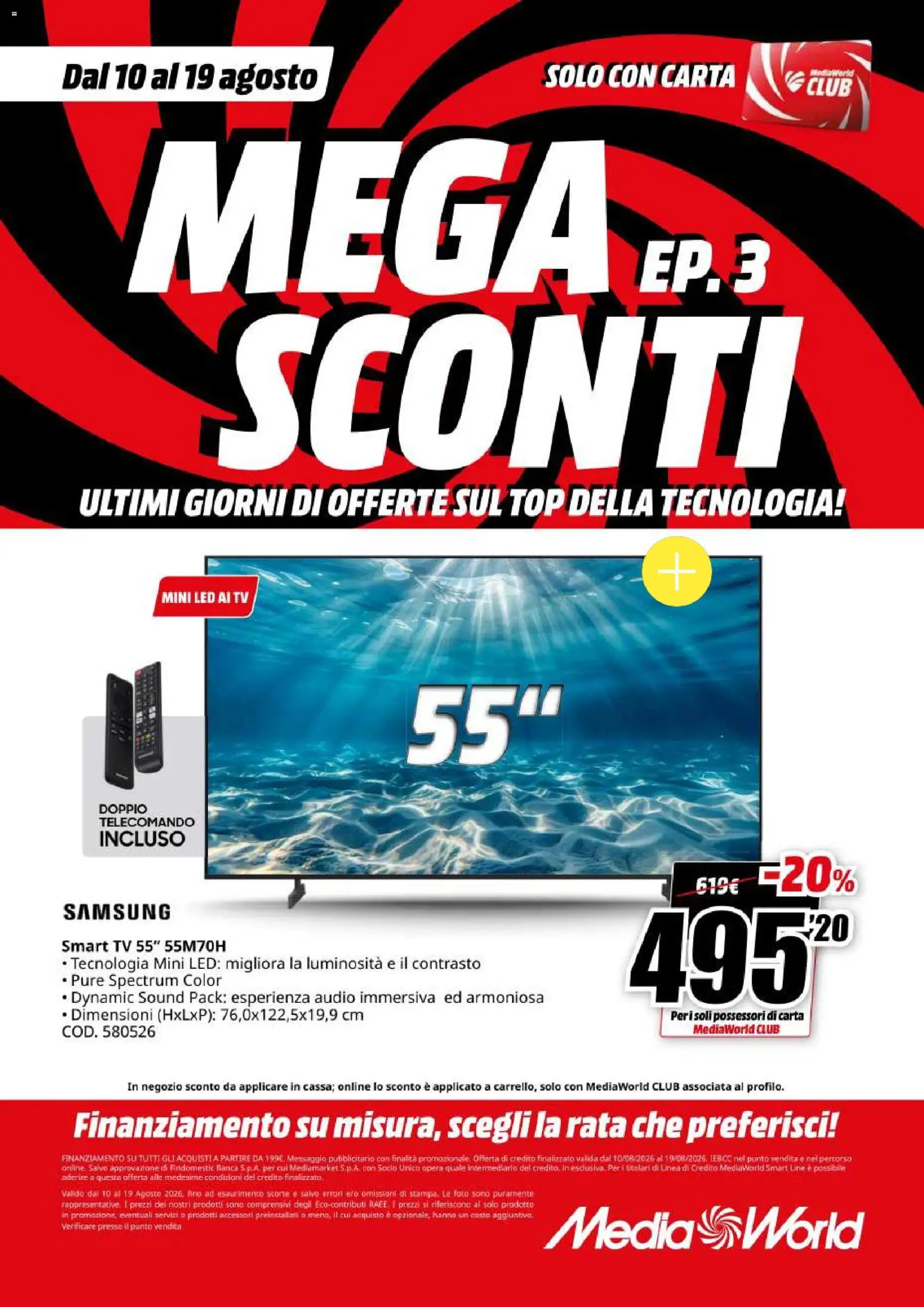 Volantino Media World del 10/08/2026 | Pagina: 26