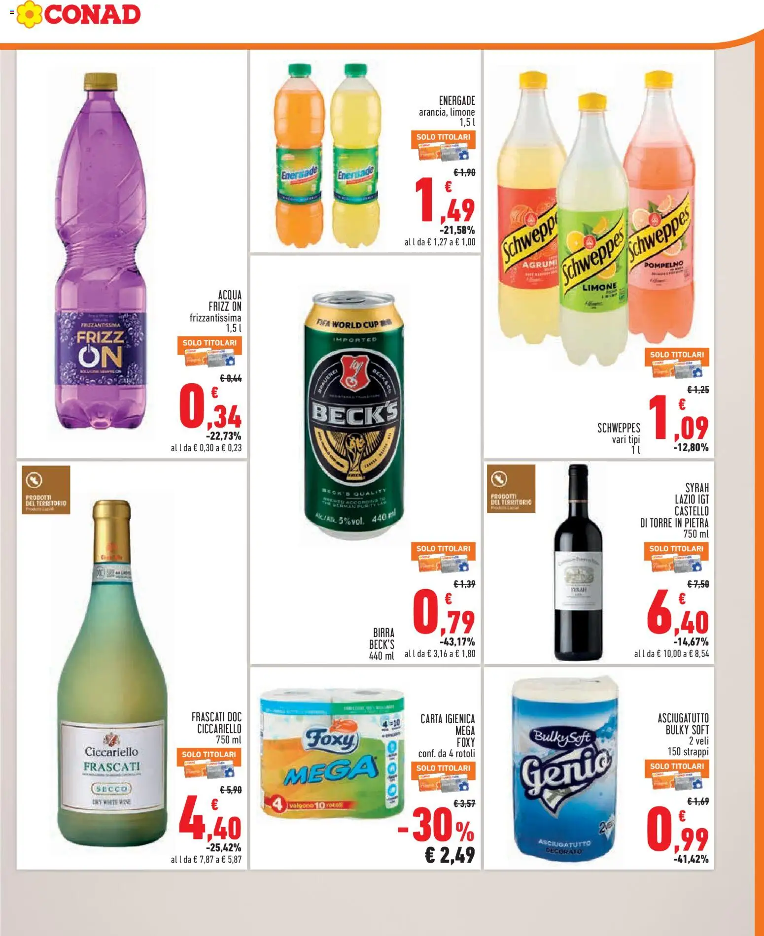 Volantino Conad del 05/08/2026 | Pagina: 7 | Prodotti: Carta igienica, Limone, Agrumi, Asciugatutto
