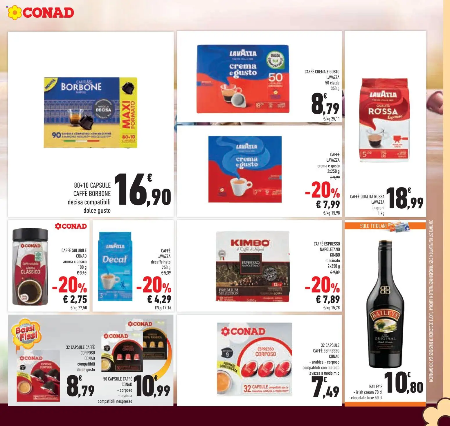 Volantino Conad del 09/09/2026 | Pagina: 11 | Prodotti: Crema, Caffè, Cialde, Kimbo