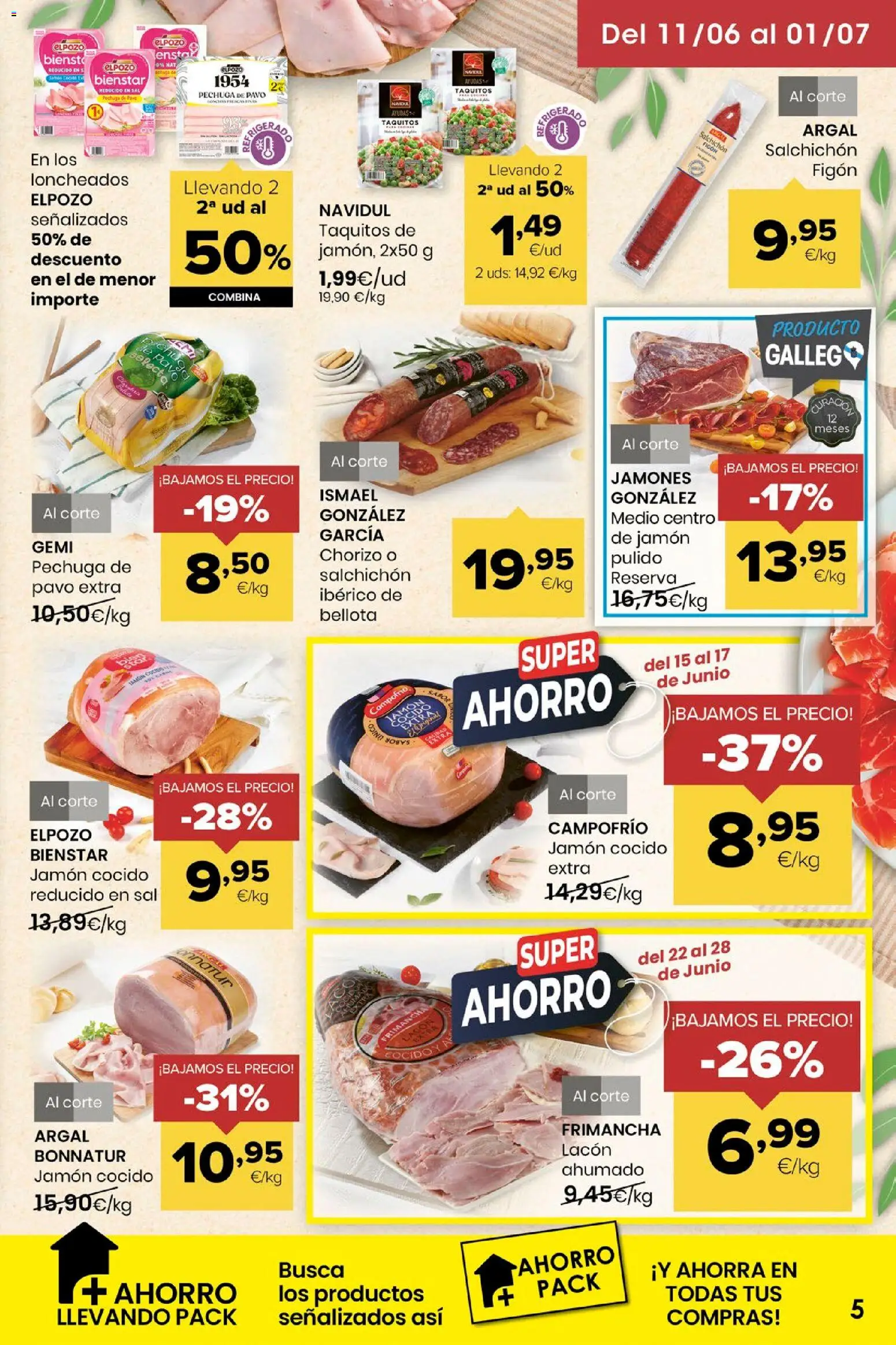 Eroski folleto │ válido desde el 11.06.2026 | Página: 5 | Productos: Jamón, Jamón cocido