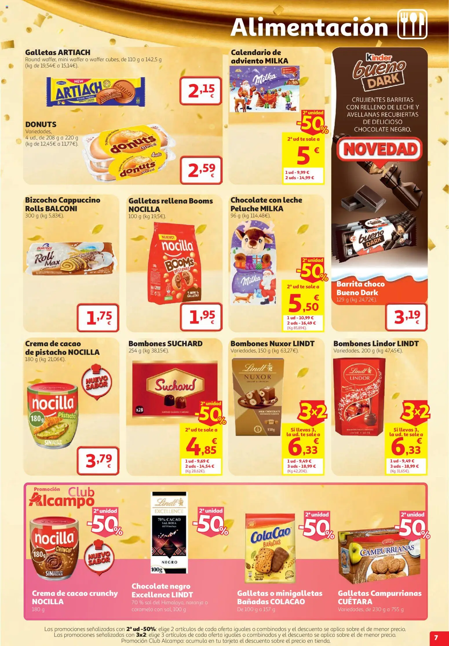 Alcampo folleto Cuenca │ válido desde el 22/10/2026 | Página: 7 | Productos: Chocolate, Lindor, Galletas, Avellanas