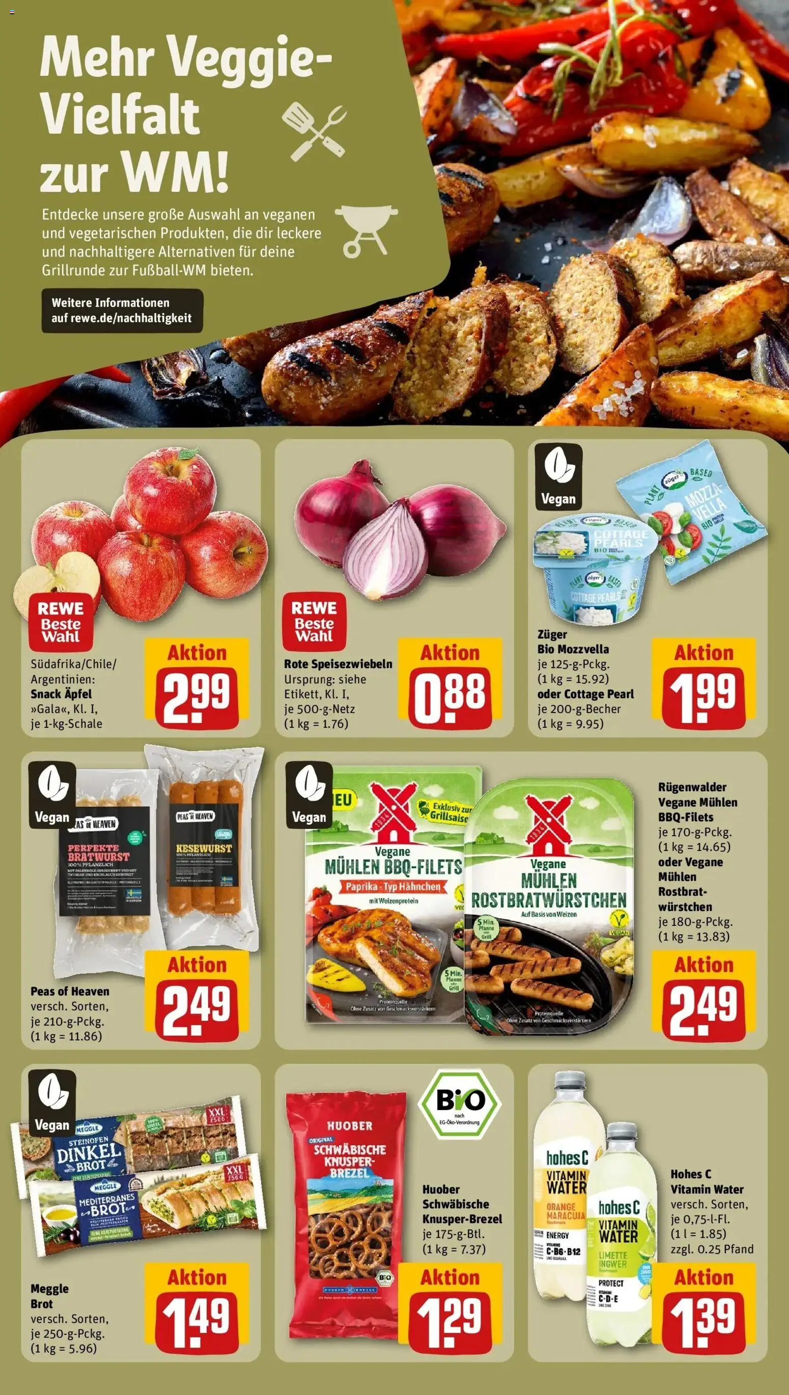 Rewe Prospekt Trier – gültig ab 08.06.2026 | Seite: 17 | Produkte: Hahnchen, Mozzarella, Bratwurst, Äpfel
