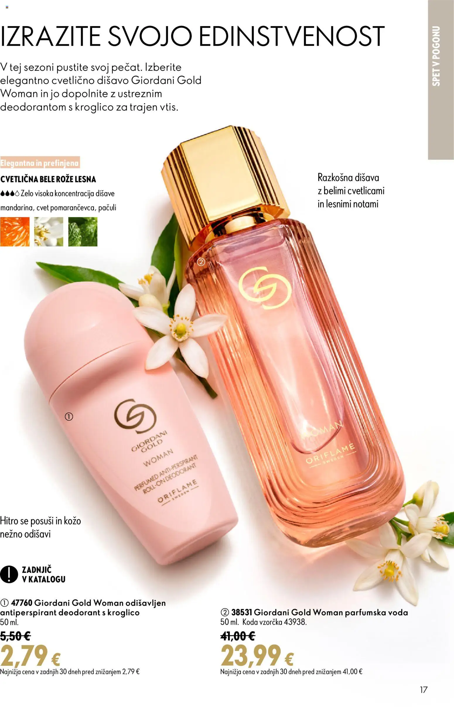 Novi Oriflame katalog ponudbe – veljaven od 26.08.2026 | Stran: 17 | Izdelki: Disava, Deodorant, Antiperspirant, Parfumska voda