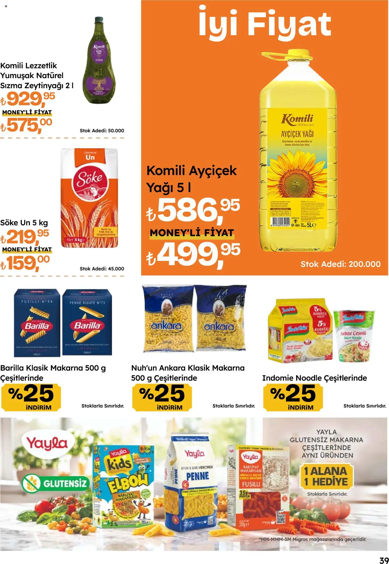 Migros Katalog - 5M Migroskop Dijital - 08 Ekim 2026 tarihinden itibaren geçerlidir | Sayfa: 39 | Ürünler: Sızma zeytinyağı, Makarna, Sebze, Zeytinyağı