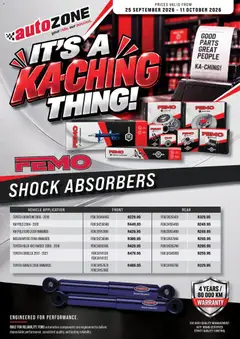 AutoZone specials catalogue – valid from 25/09/2026