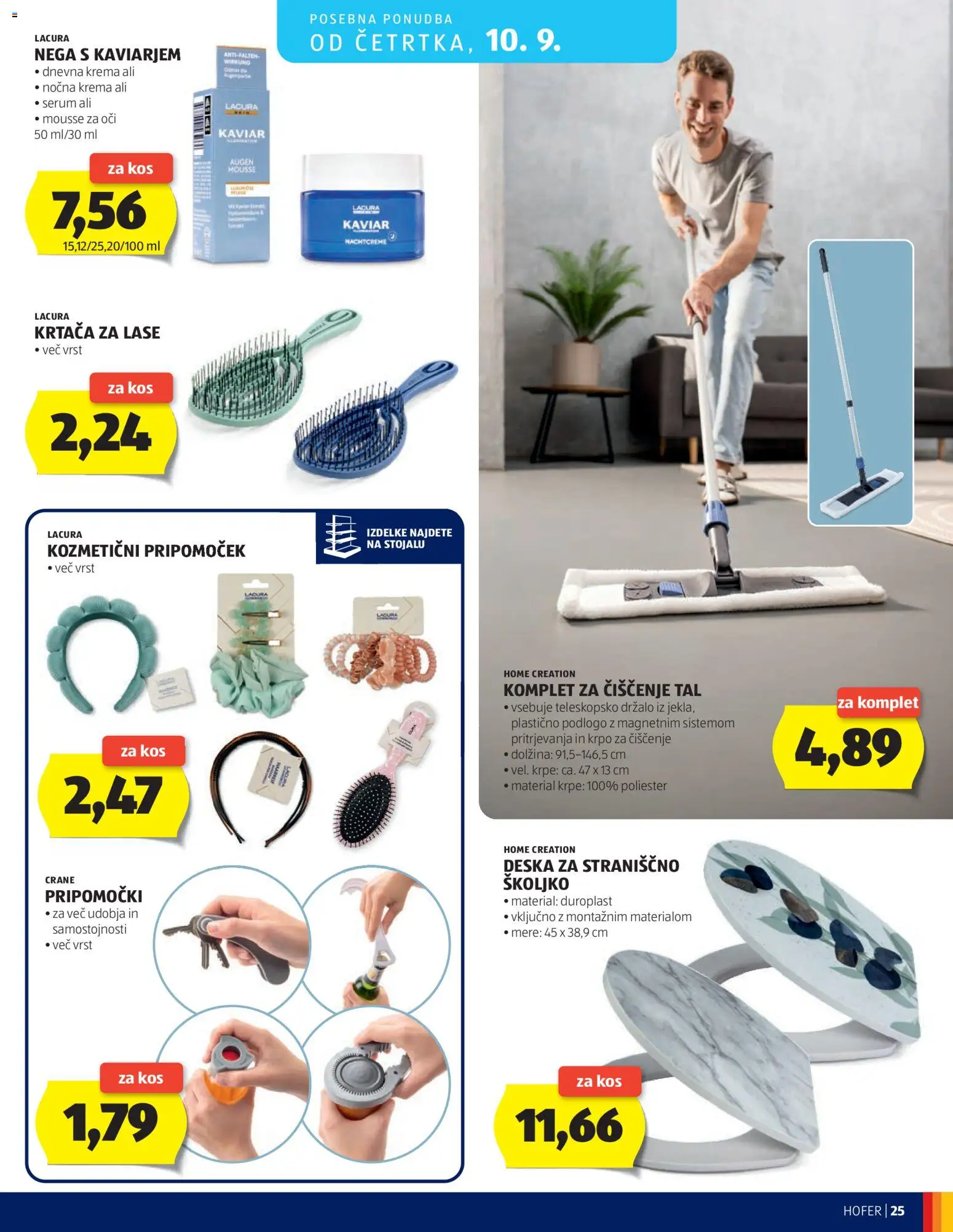Hofer SI katalog | vrijedi od 02.09.2026 | Stranica: 25 | Proizvodi: Noćna krema, Krpe, Krema