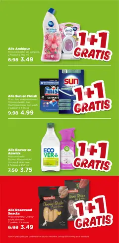 Alle Rosewood Snacks, Prijsvoorbeeld: Chewy sticks chicken, 2 pakken à 4 stuks - Voorbeeld van een folder van Plus, geldig van 06.05.2026 | Pagina: 18 | Producten: Snacks, Kan, Steak, La