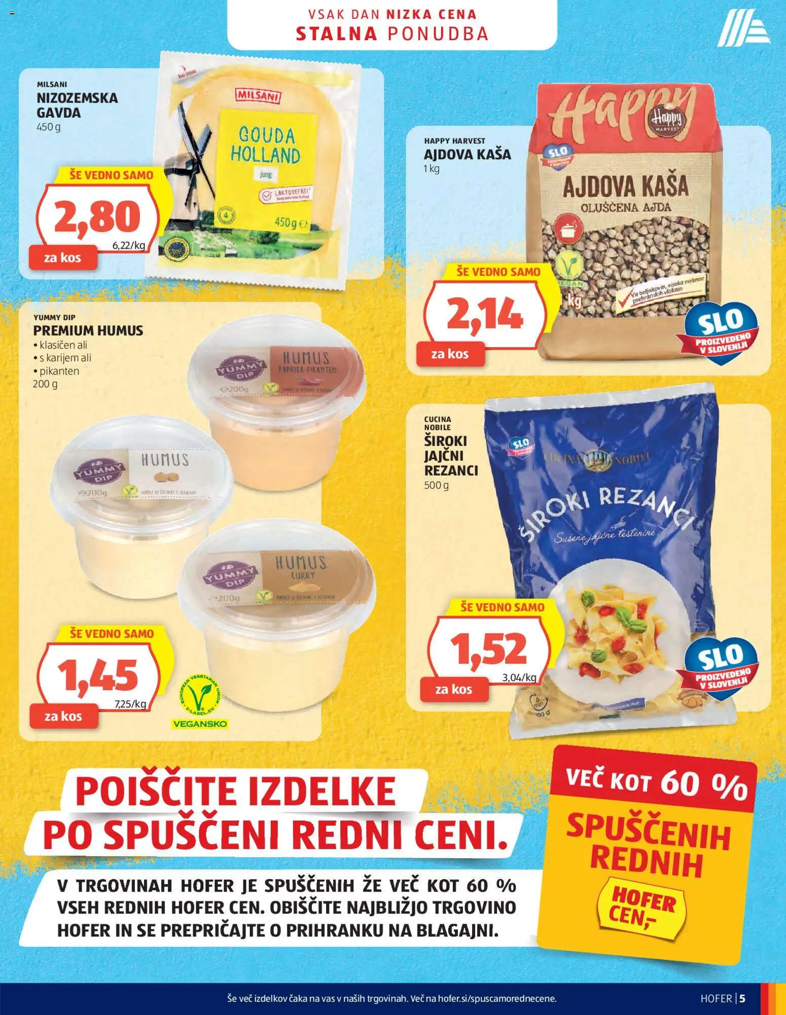 Novi Hofer katalog ponudbe – veljaven od 27.05.2026 | Stran: 5 | Izdelki: Rezanci, Paprika, Kos, Ajda