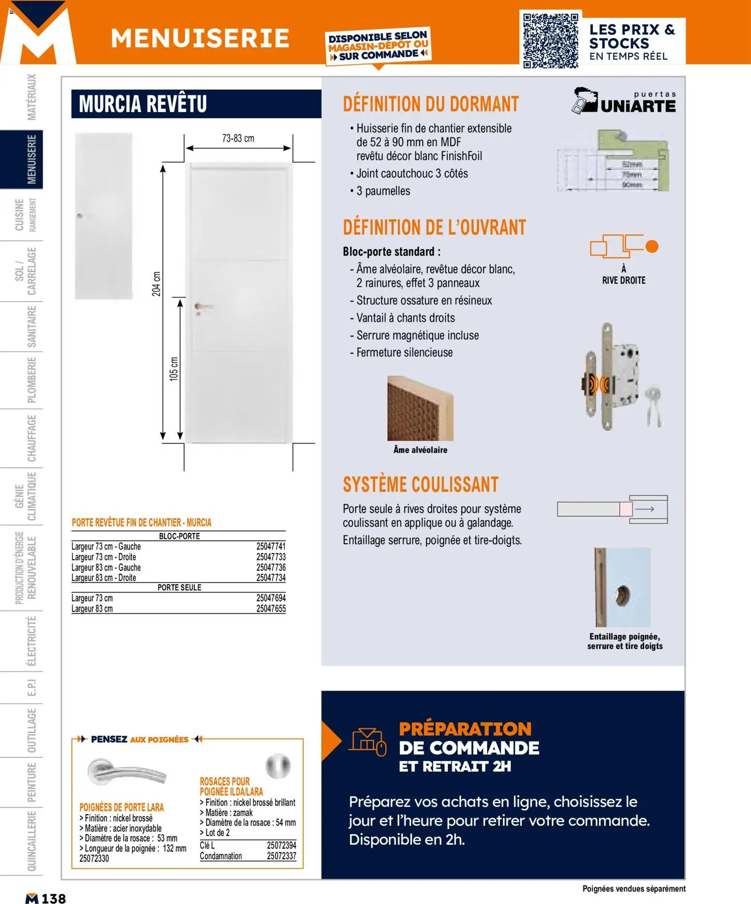 {H1} | Page: 138 | Produits: Clé, Brosse, Porte, Poignées