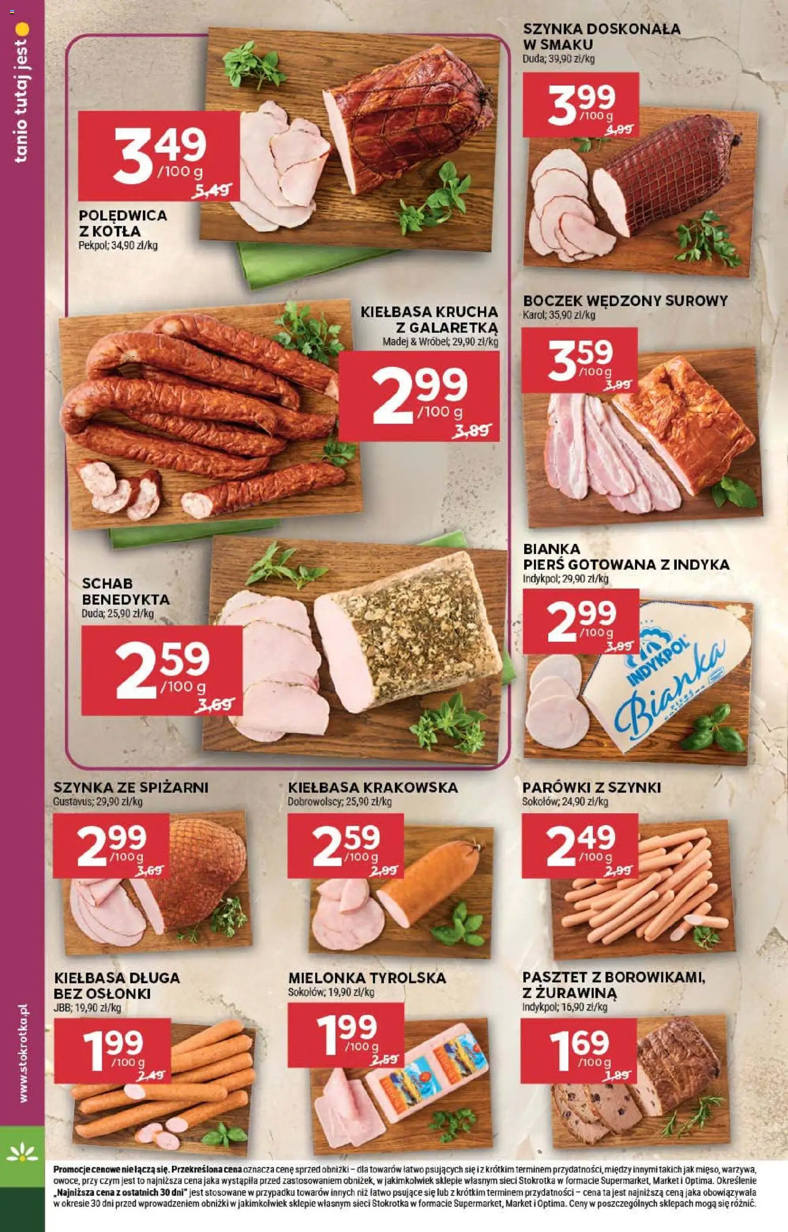 Stokrotka gazetka - Market od 10.09.2026 | Strona: 10 | Produkty: Kiełbasa, Pasztet, Szynka, Żurawina
