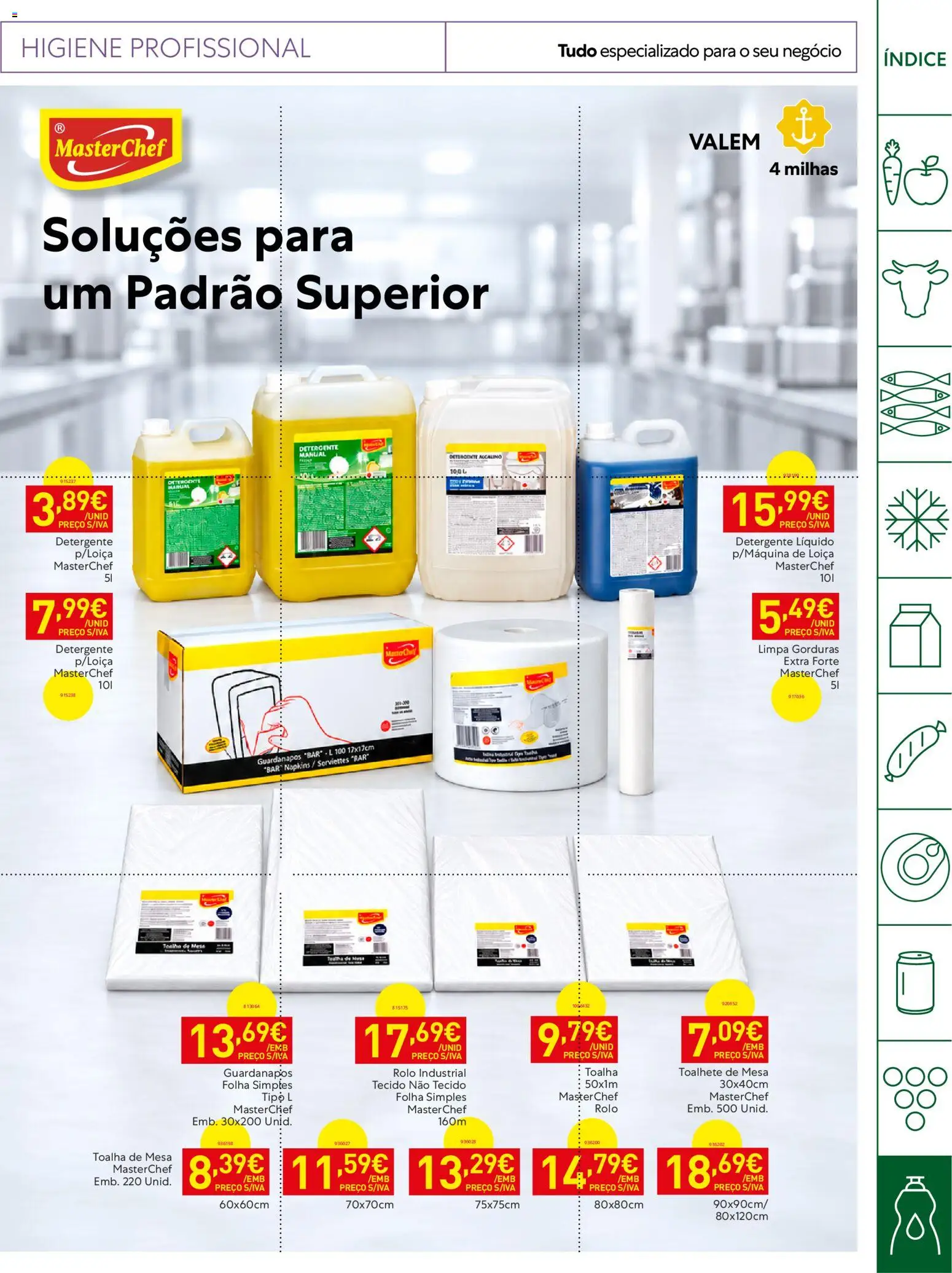 Recheio Horeca │ válido de 29/09/2026 | Página: 25 | Produtos: Guardanapos, Detergente, Mesa, Toalha de mesa
