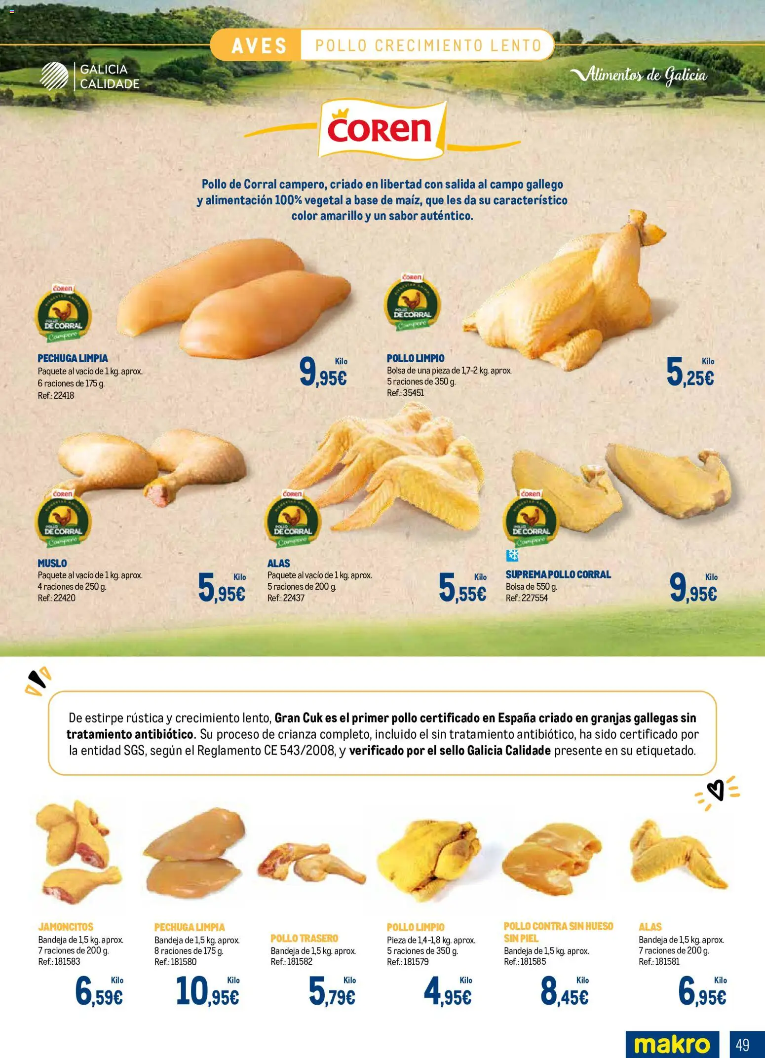 Makro Expertos en carnes │ válido desde el 07/09/2026 | Página: 49 | Productos: Aves, Bolsa, Bandeja, Pollo