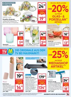 Maximarkt Flugblatt ab 30.04.2026 gültig | Seite: 17 | Produkte: Wasser, TV