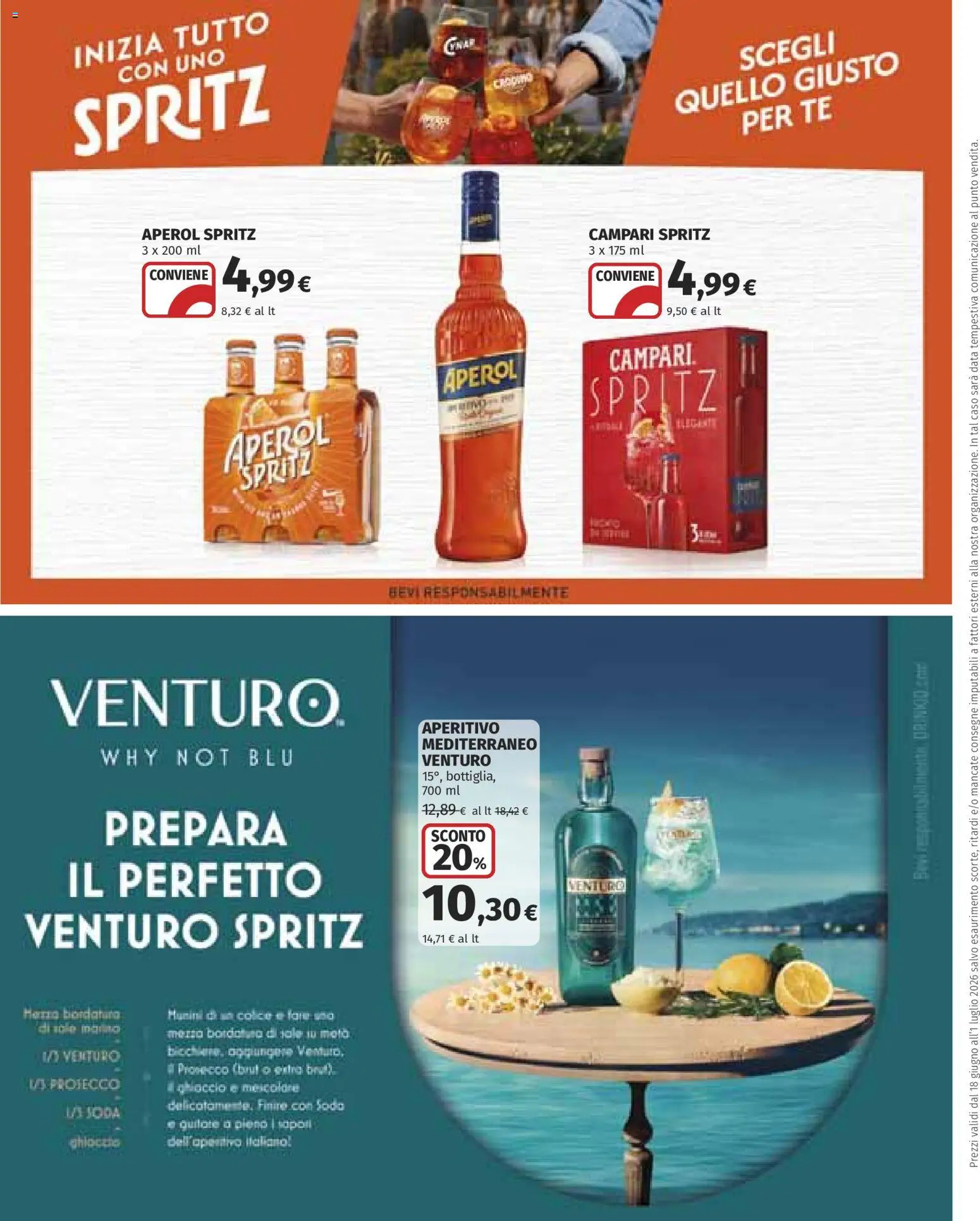 Volantino Ipercoop del 18.06.2026 | Pagina: 46 | Prodotti: Tè, Prosecco, Aperol, Aperitivo