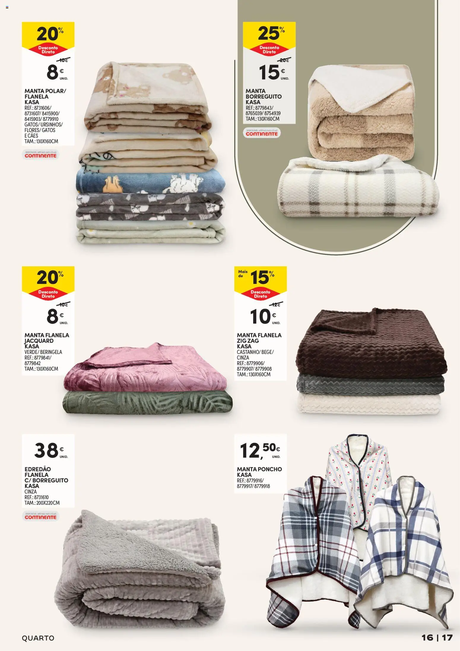 Continente Casa Outono │ válido de 13/10/2026 | Página: 17 | Produtos: Manta, Poncho, Beringela