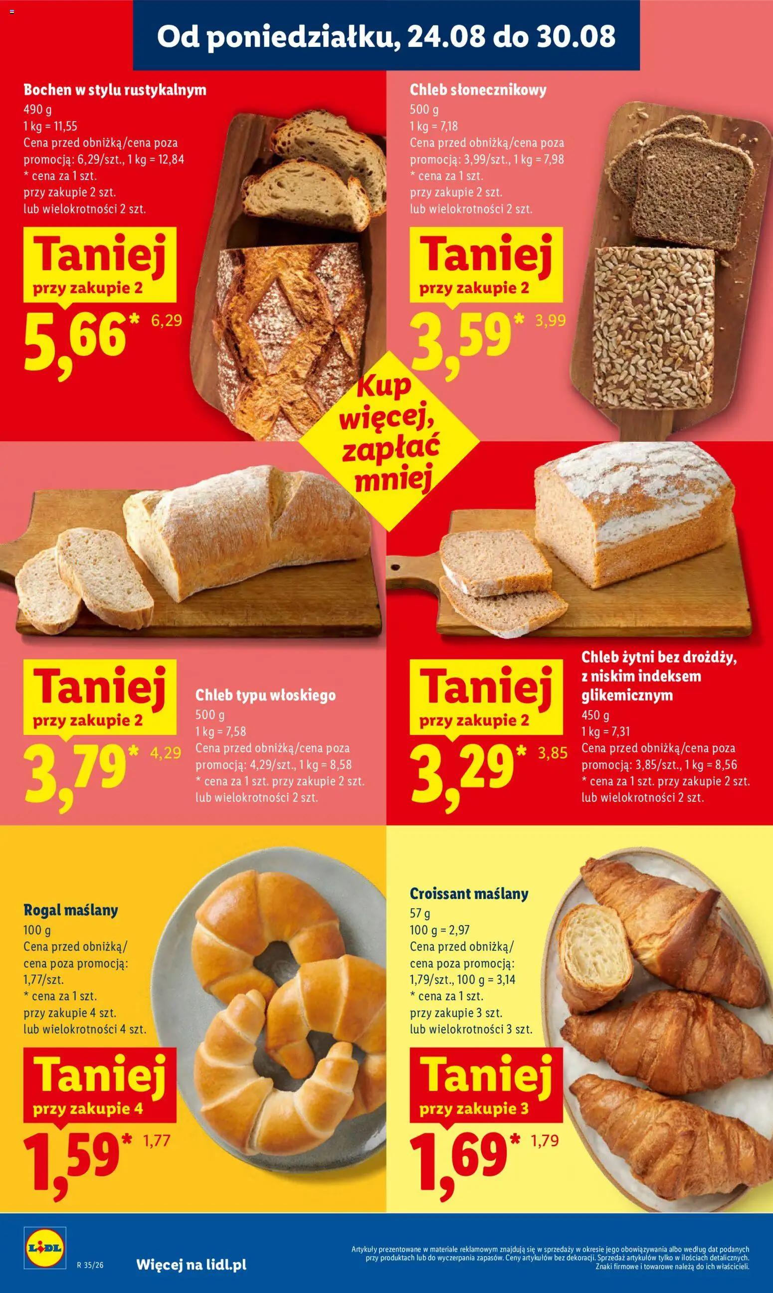 Lidl Polsko leták od 24.08.2026 | Strana: 44 | Produkty: Chléb, Croissant