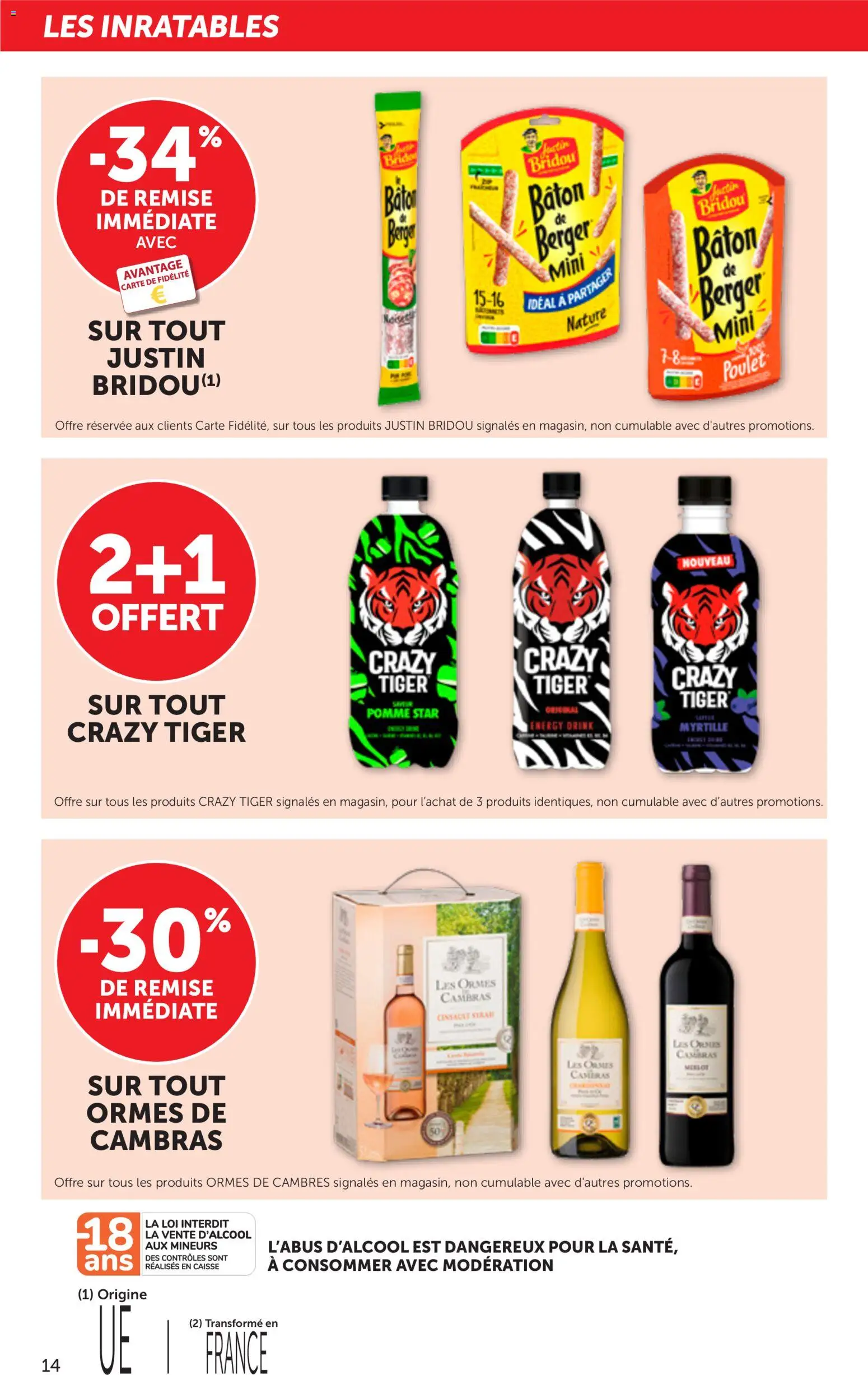 {H1} | Page: 14 | Produits: Pomme, Poulet, Crazy Tiger