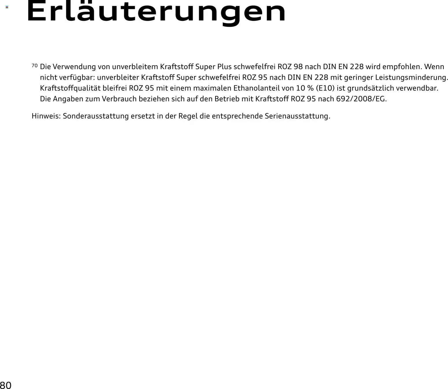 Audi RS 3 Sportback / RS 3 Limousine – gültig ab 28.10.2025 | Seite: 80
