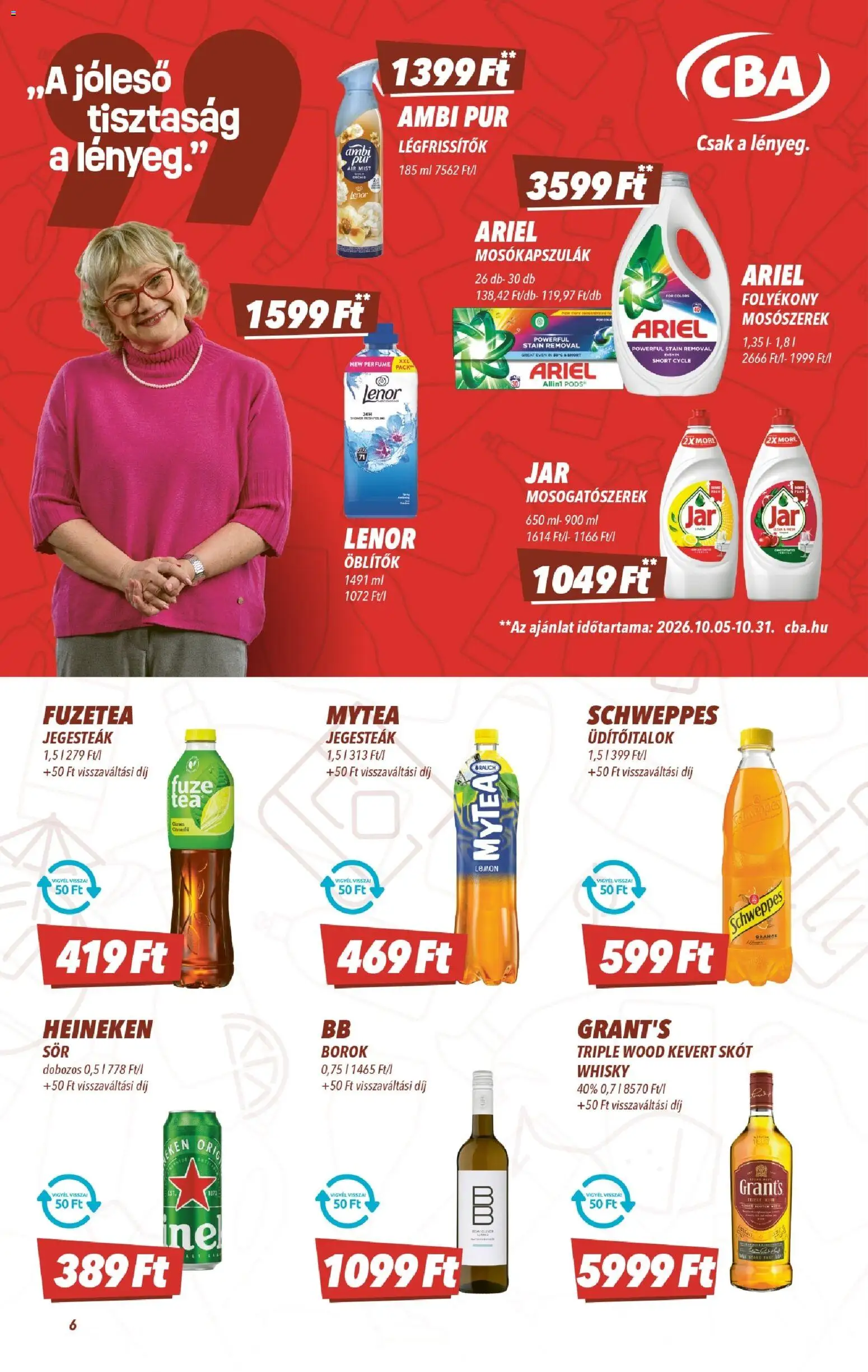CBA akciós ujság - amely érvényes a következő dátumtól: 2026.10.15. | Oldal: 6