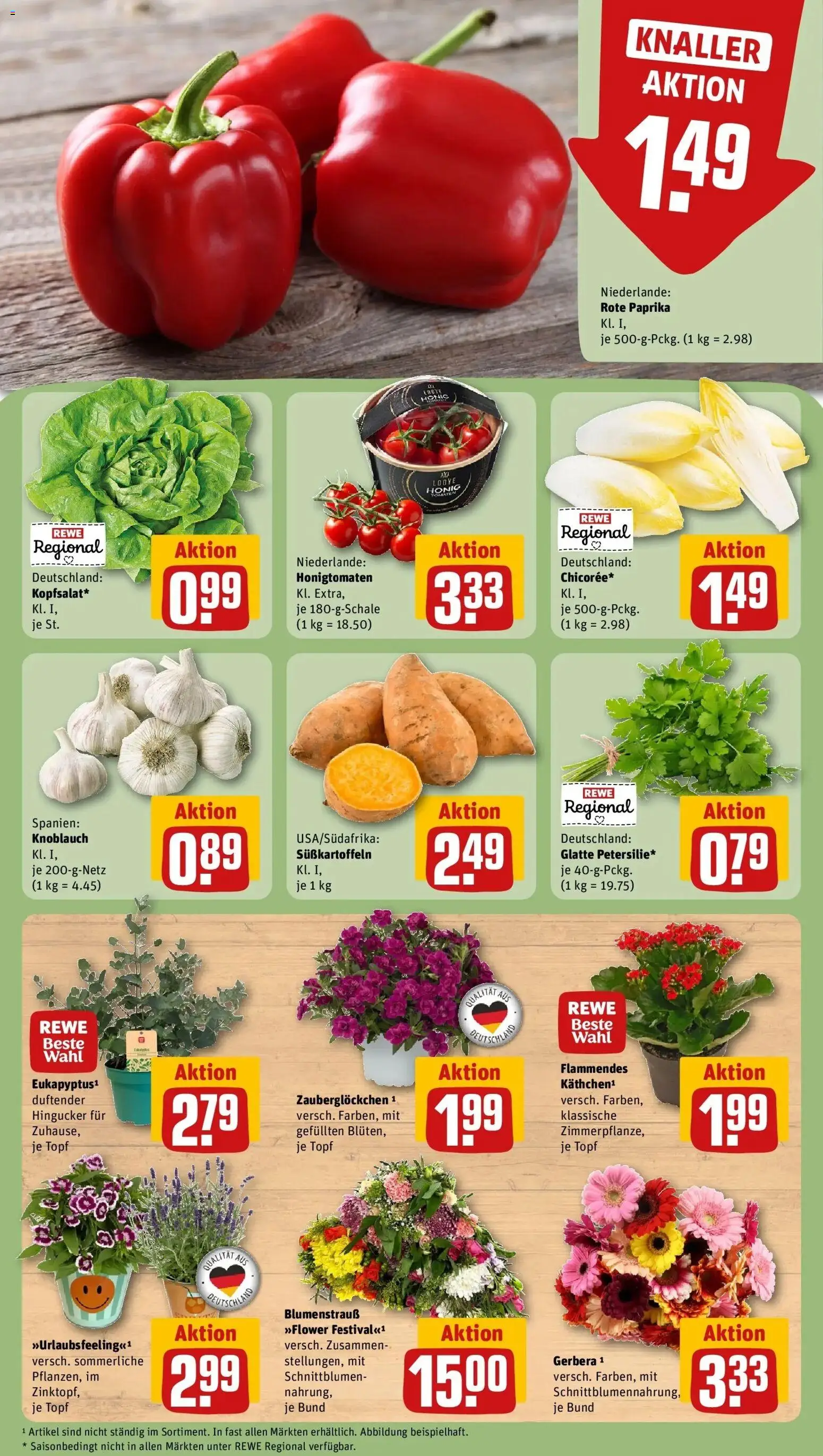 Rewe Prospekt Rommerskirchen – gültig ab 08.06.2026 | Seite: 7 | Produkte: Paprika, Knoblauch, Petersilie