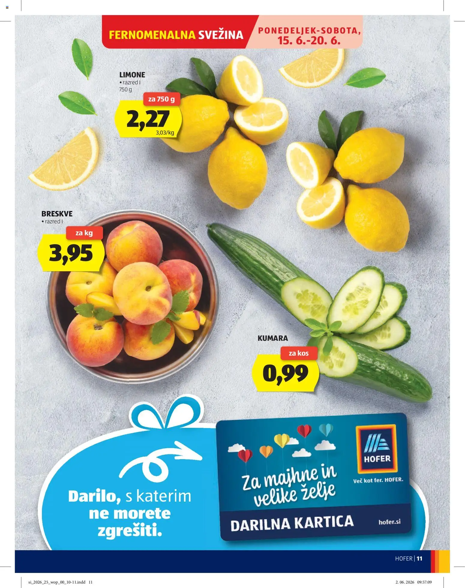 Hofer SI katalog | vrijedi od 10.06.2026 | Stranica: 11 | Proizvodi: Zelje