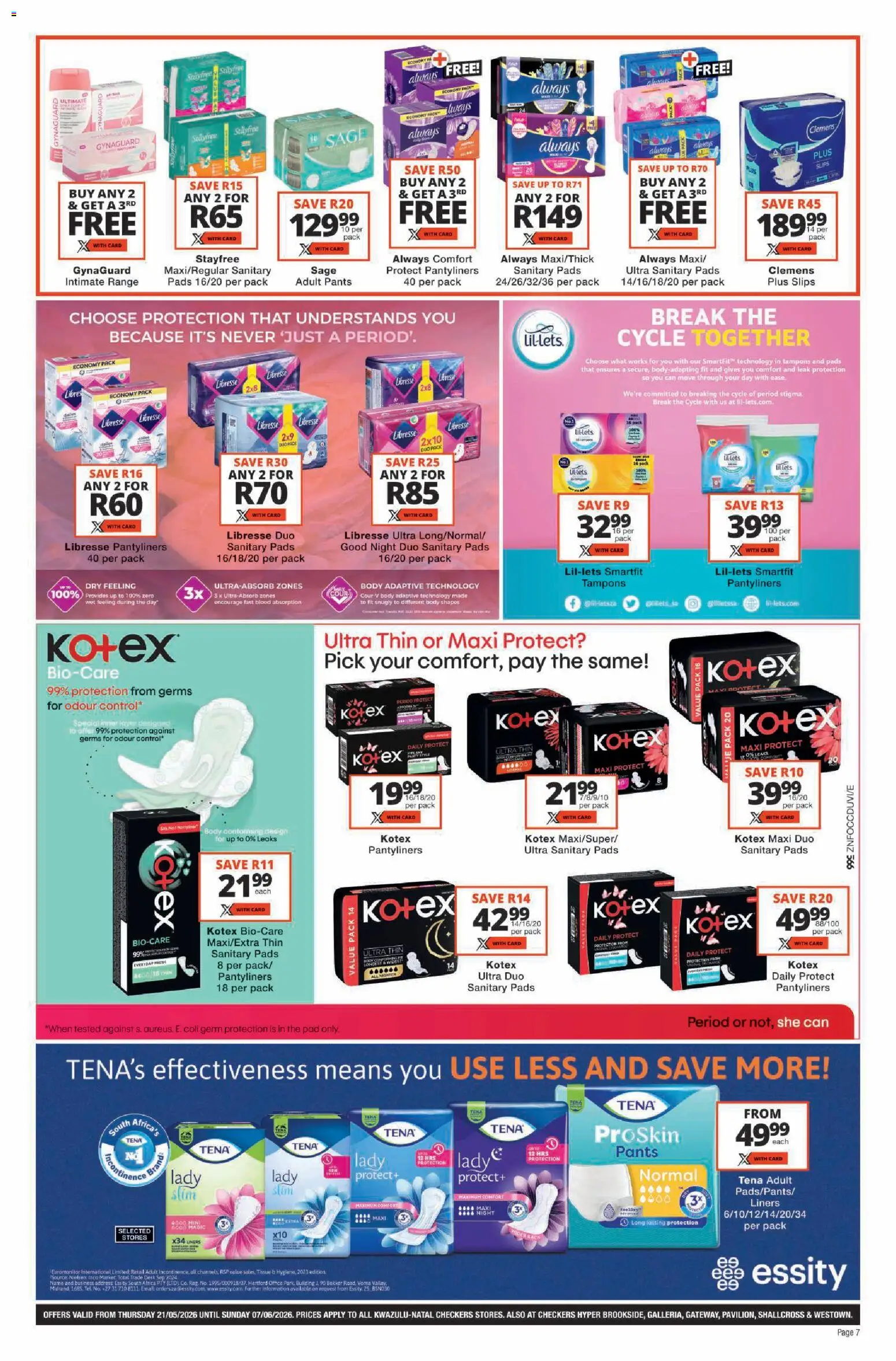 New Checkers catalogue – valid from 21.05.2026 | Page: 7 | Products: Pants, Desk, Pads