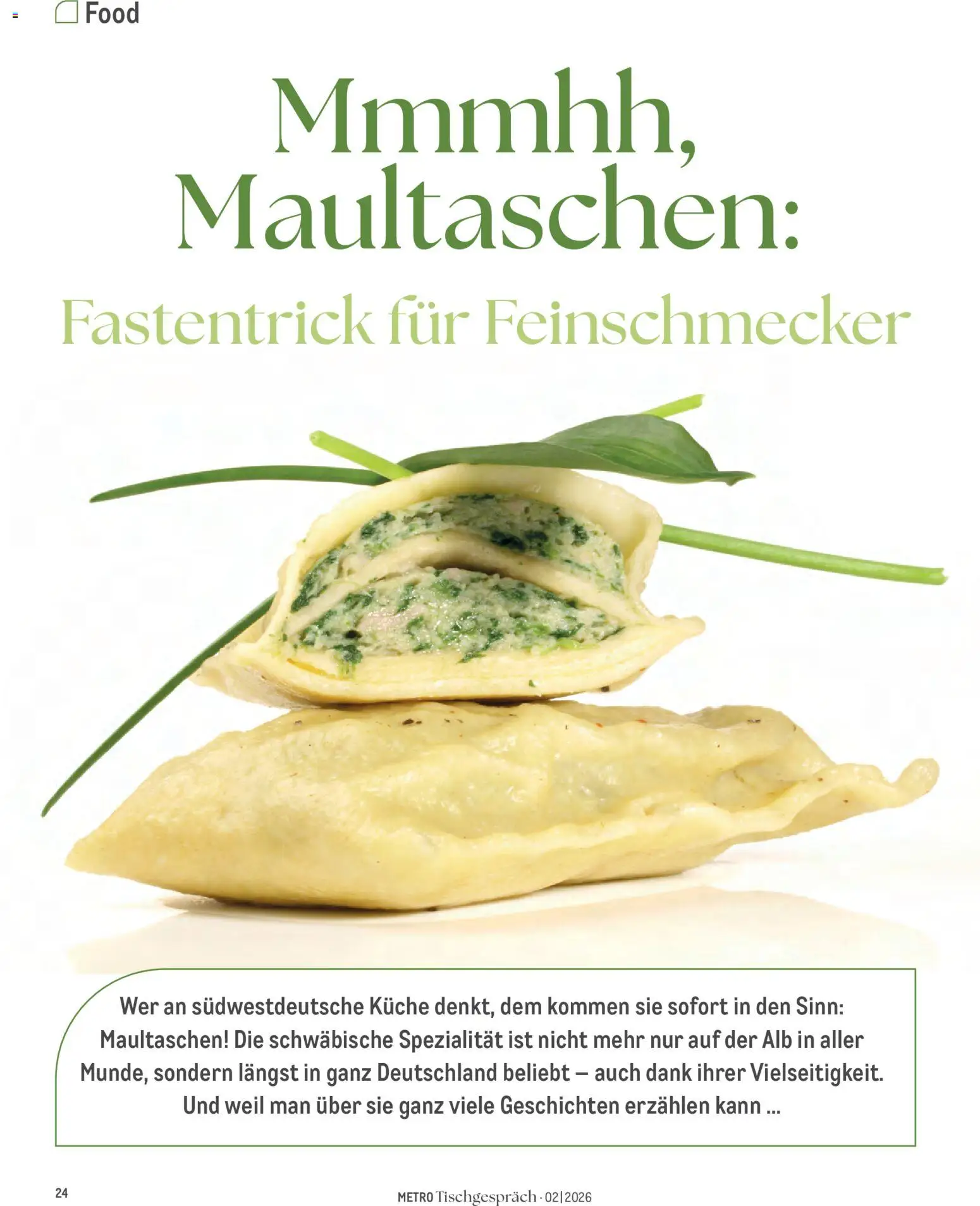 Metro Tischgespräch – gültig ab 01.09.2026 | Seite: 24 | Produkte: Küche, Maultaschen
