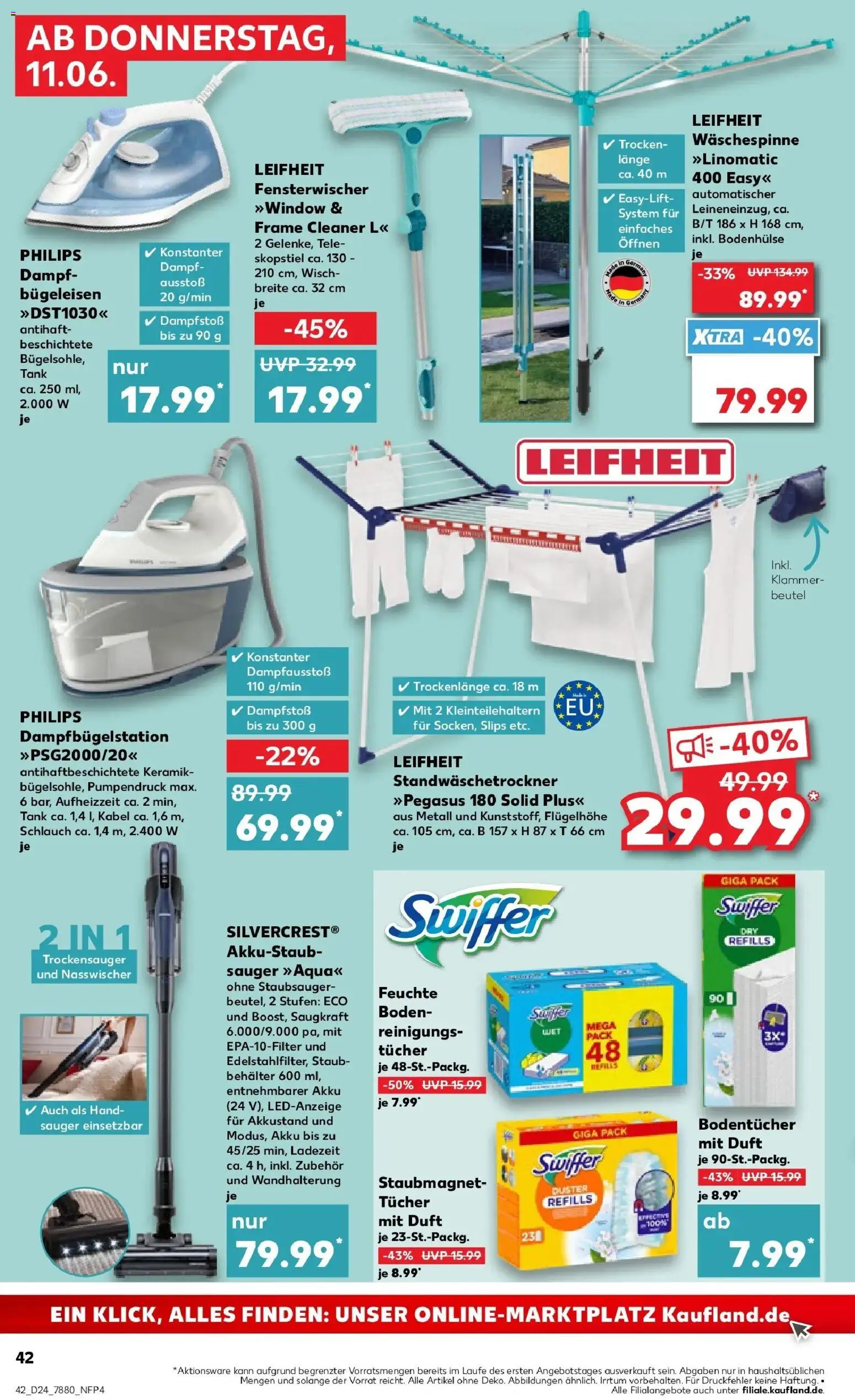 Kaufland Prospekt Oldenburg – gültig ab 08.06.2026 | Seite: 51 | Produkte: Kabel, Staubsauger, Bügeleisen, Swiffer