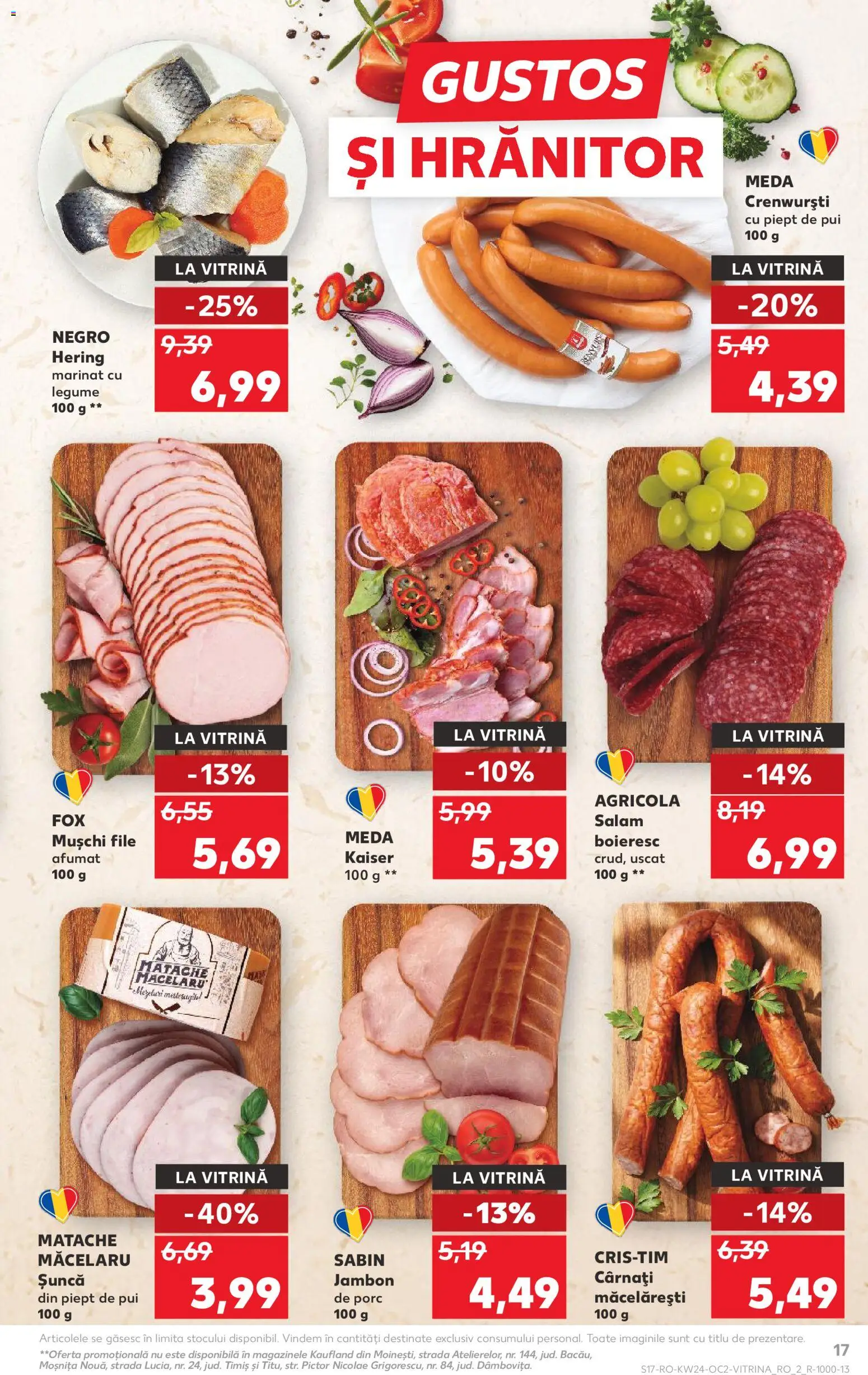 Kaufland RO akciós ujság - amely érvényes a következő dátumtól: 10.06.2026 | Oldal: 17 | Termékek: Hering
