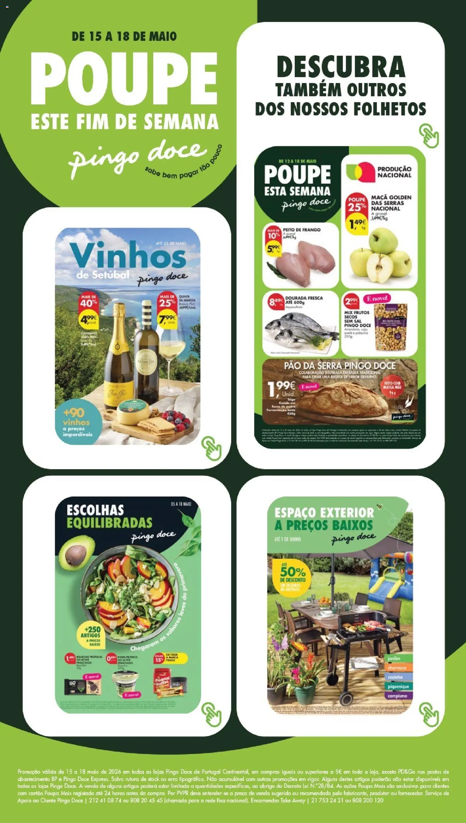 Pingo Doce Poupe este Fim de Semana │ válido de 15.05.2026 | Página: 22 | Produtos: Dourada, Maça, Vinho, Massa