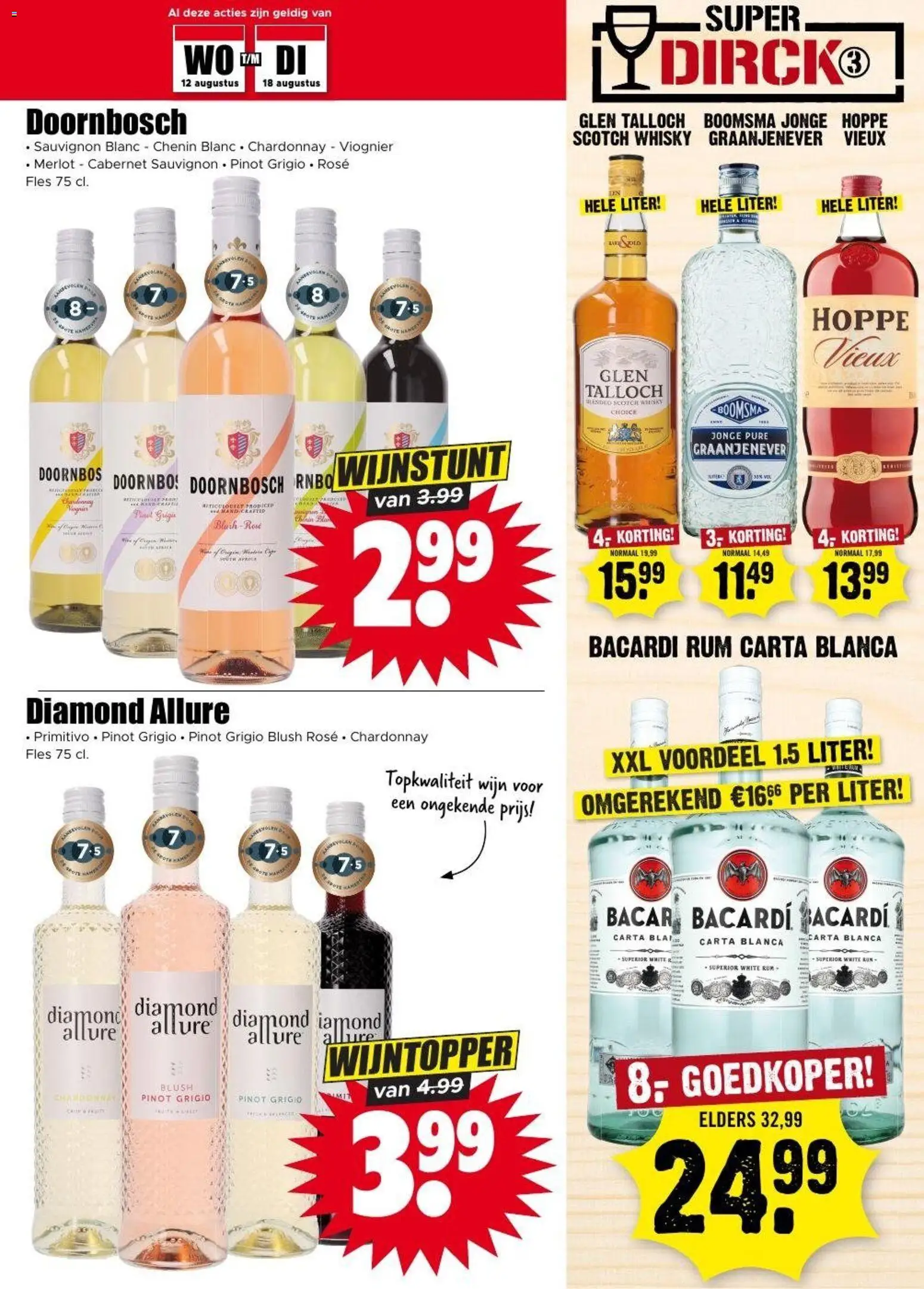{H1} | Pagina: 19 | Producten: Fles, Whisky, Rum, Bacardi