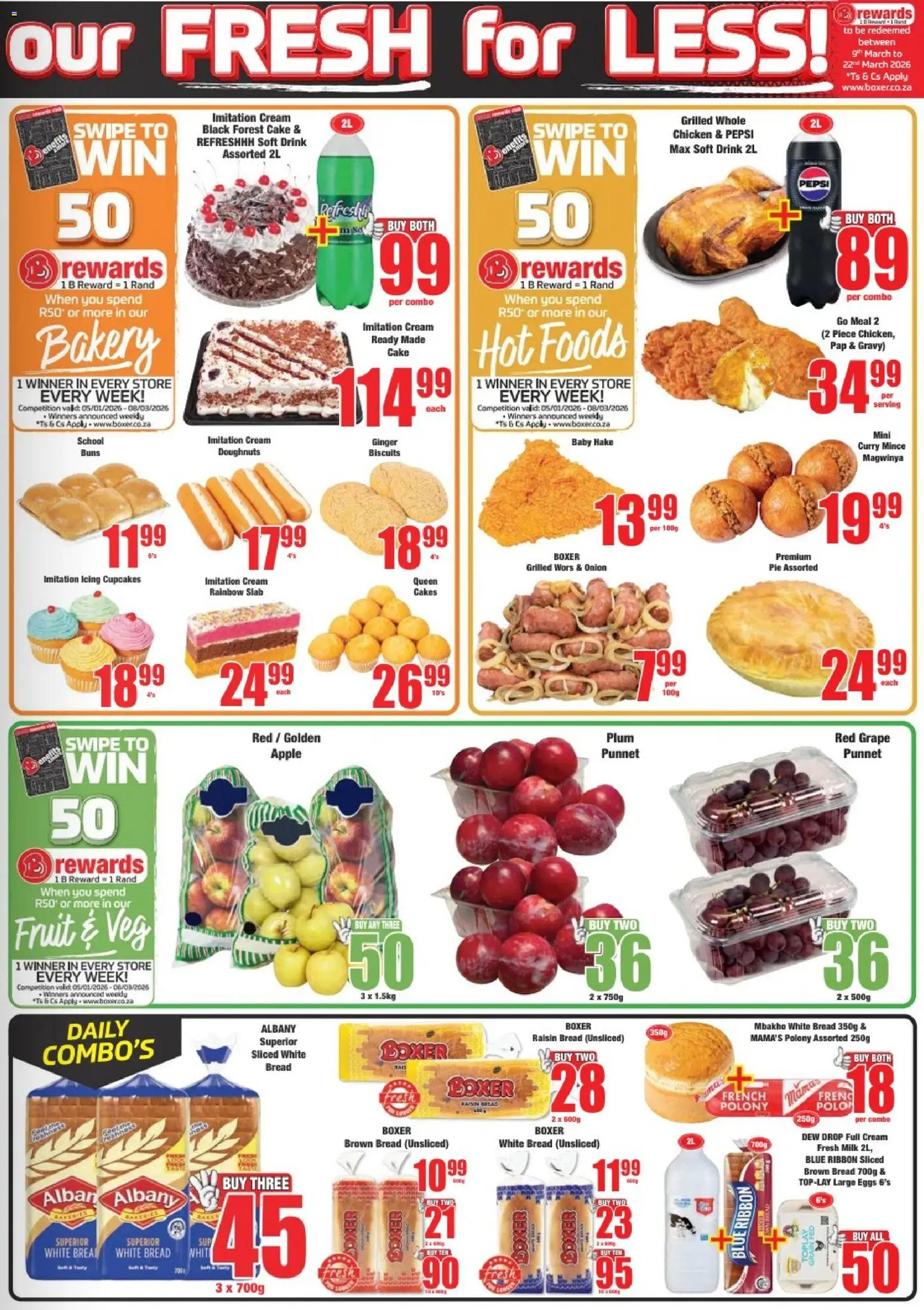 New Boxer catalogue – valid from 23/02/2026 | Page: 3 | Products: Milk, Eggs, Bread, Chicken