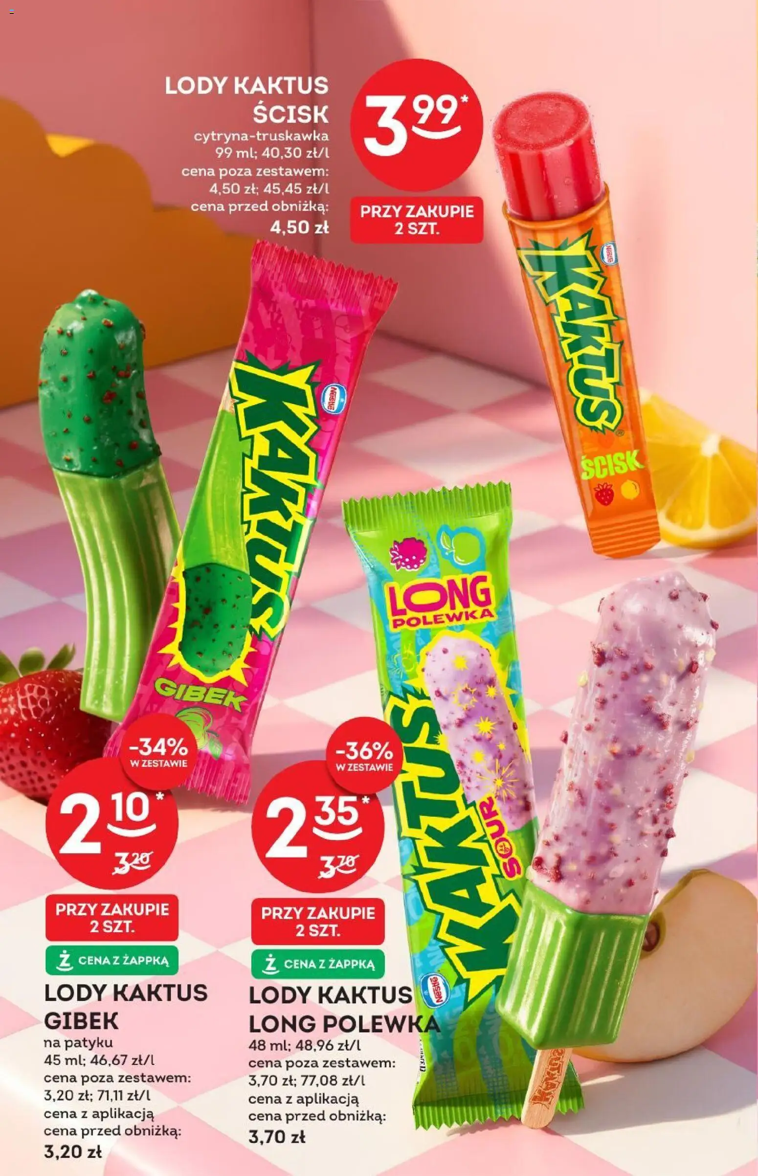 Żabka gazetka - Katalog lodowy od 01.07.2026 | Strona: 2 | Produkty: Lody Kaktus, Lody