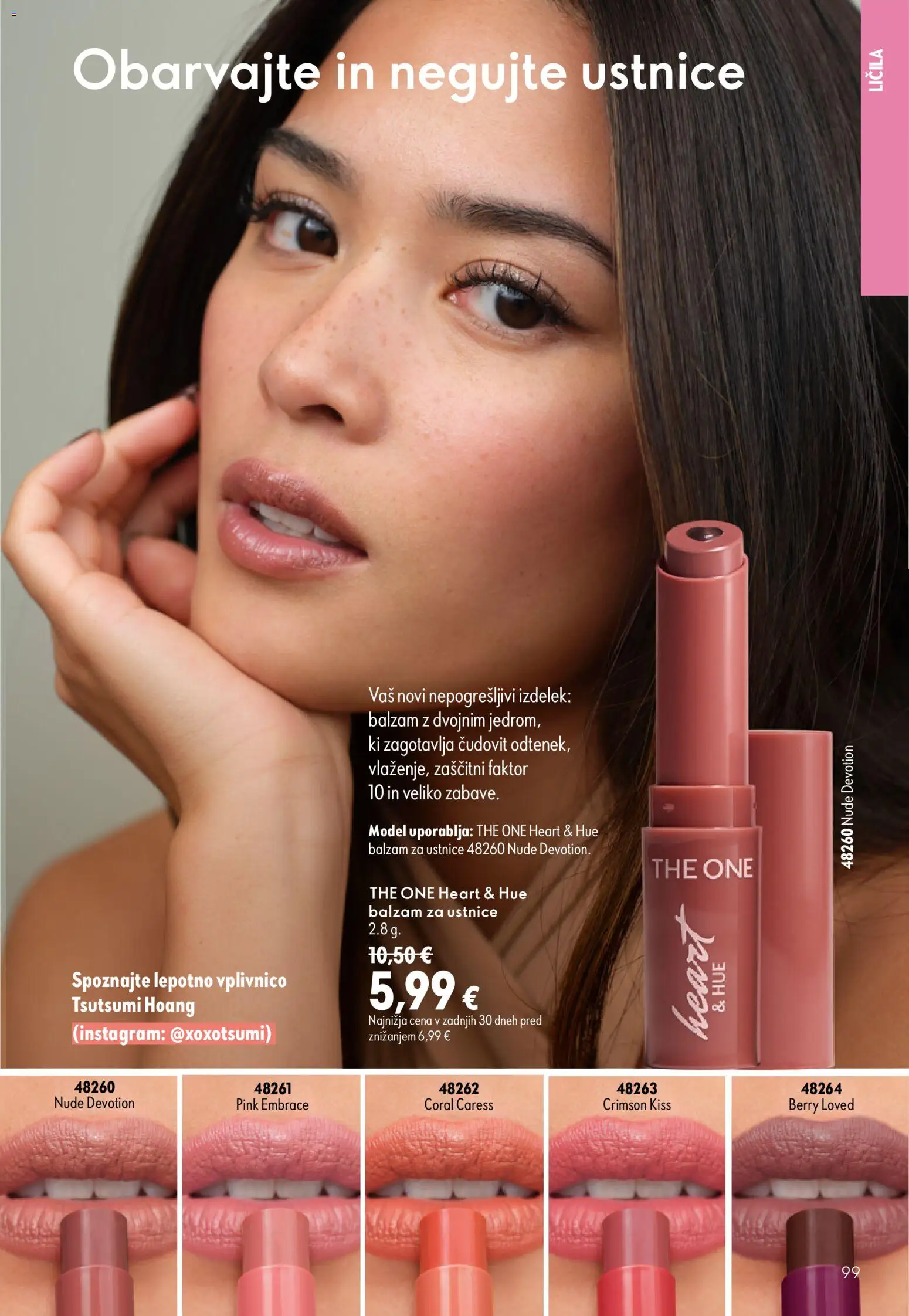 Novi Oriflame katalog ponudbe – veljaven od 16.09.2026 | Stran: 99 | Izdelki: Balzam za ustnice, Licila